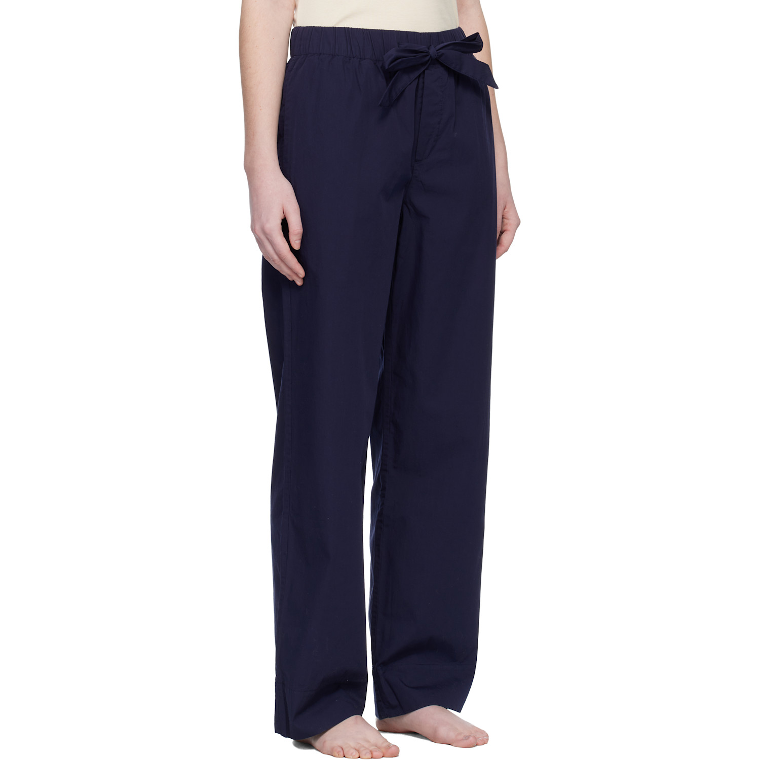  Tekla Navy Poplin Pyjama Pants 