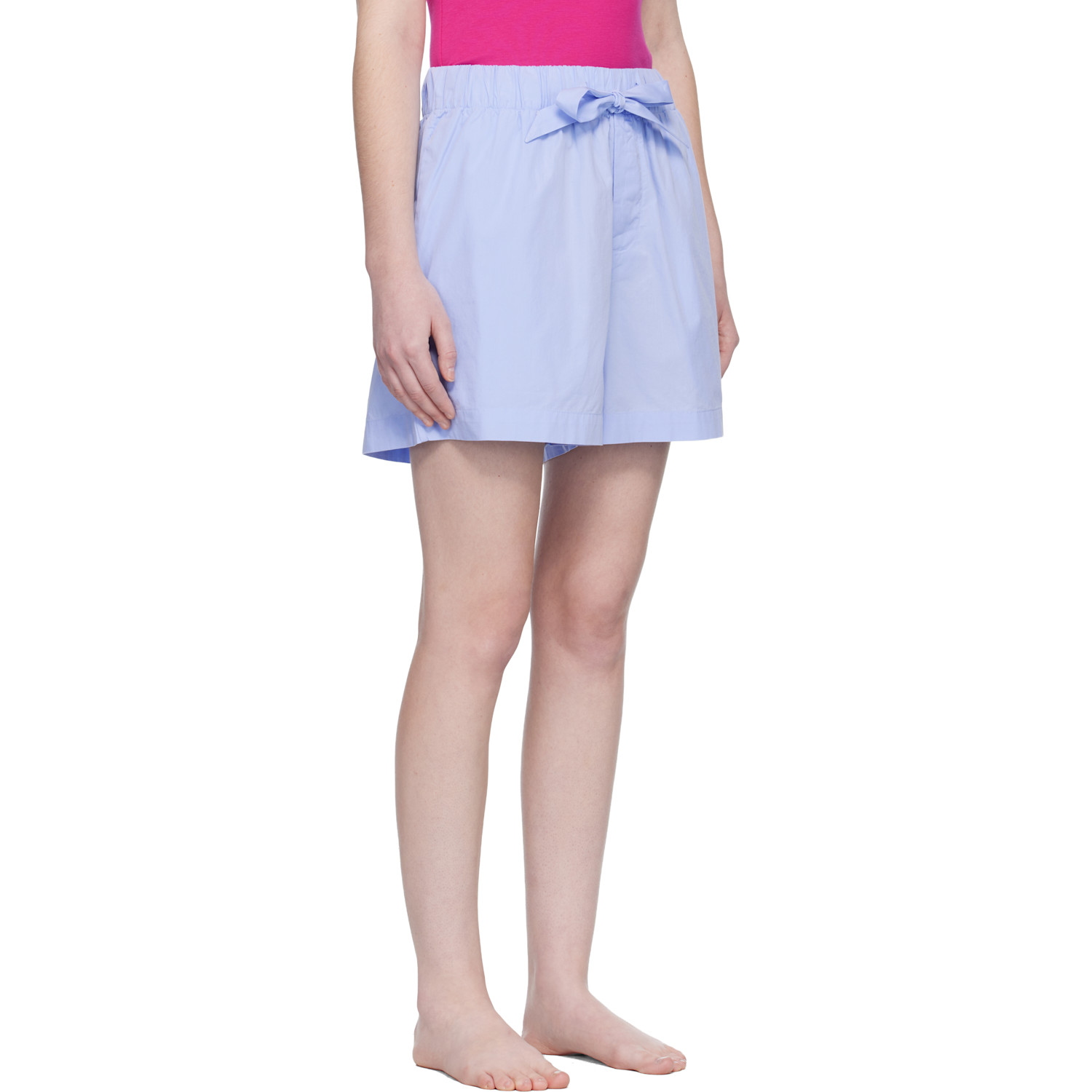  Tekla Blue Poplin Pyjama Shorts 