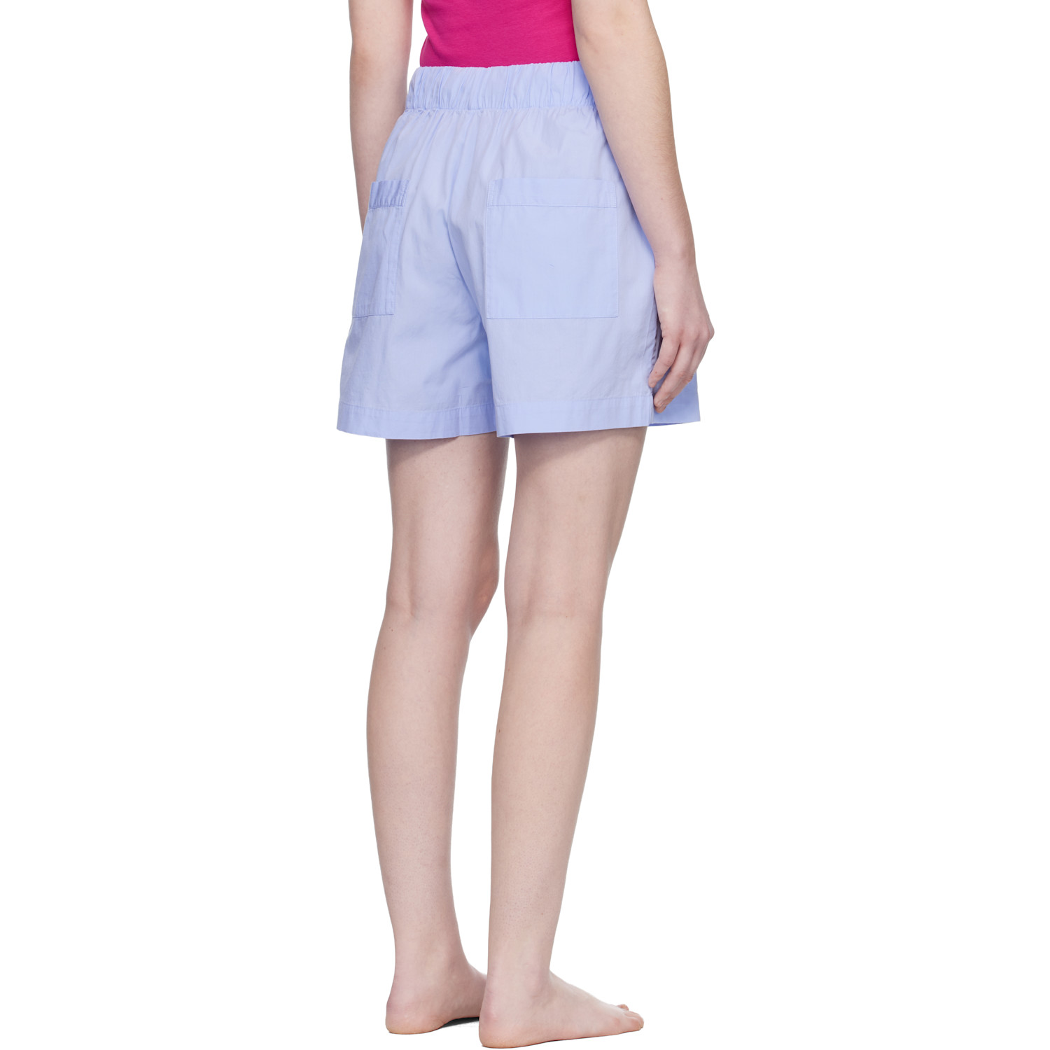  Tekla Blue Poplin Pyjama Shorts 