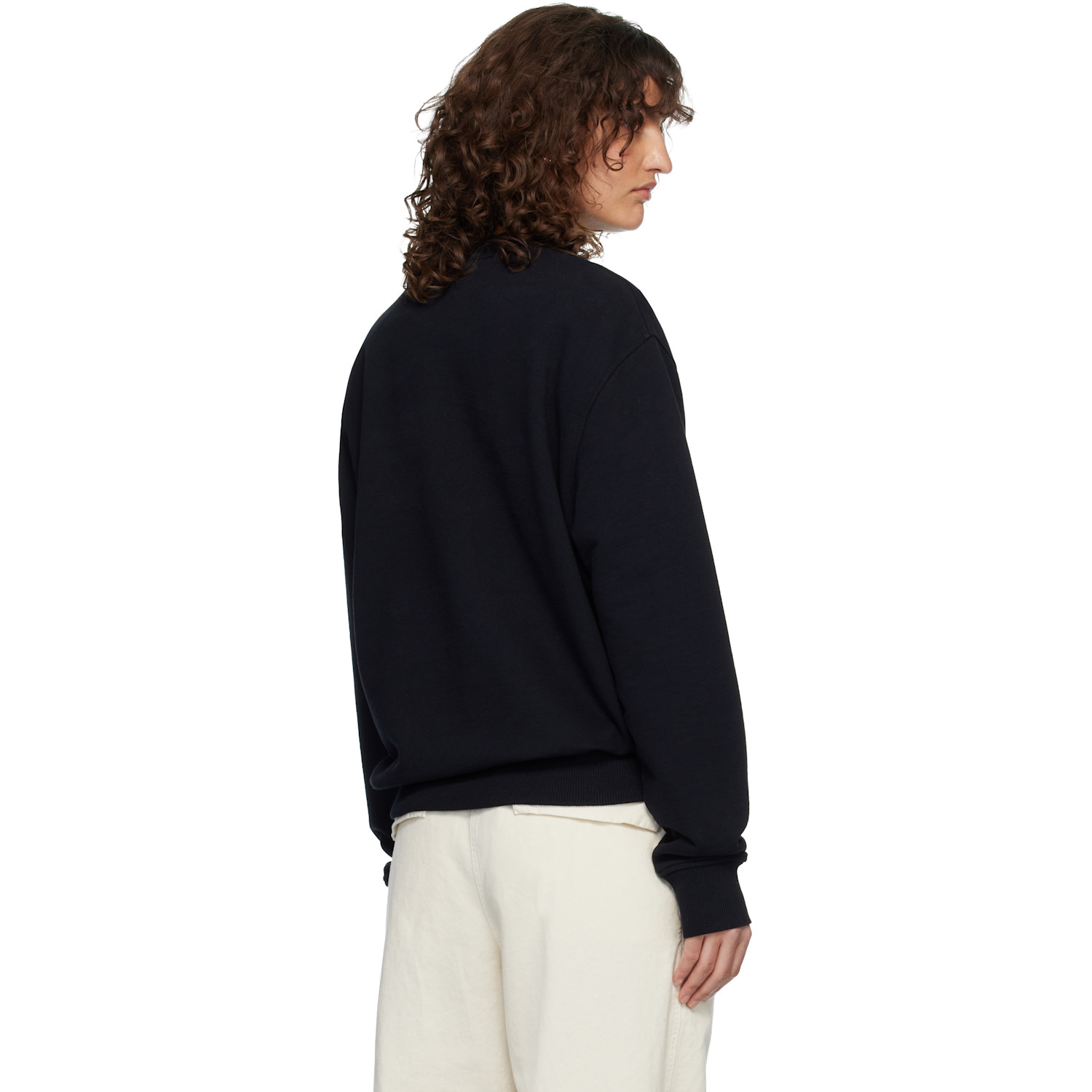  Ami Paris Black Cotton Ami De Coeur Sweatshirt 