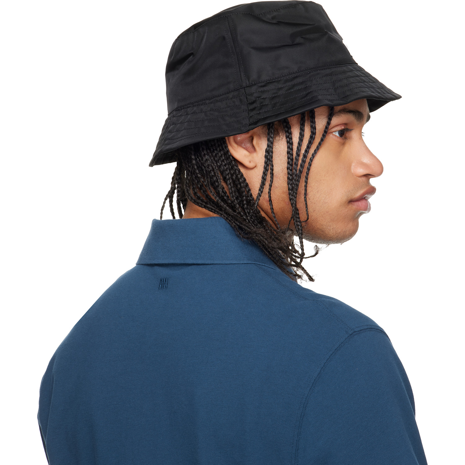  Ami Paris Black Ami De Coeur Stud Bucket Hat 