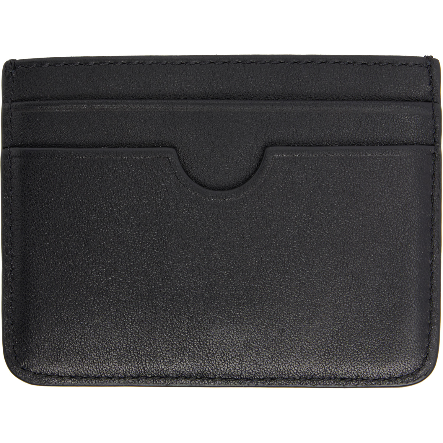  Ami Paris Black Smooth Leather Ami De Coeur Card Holder 