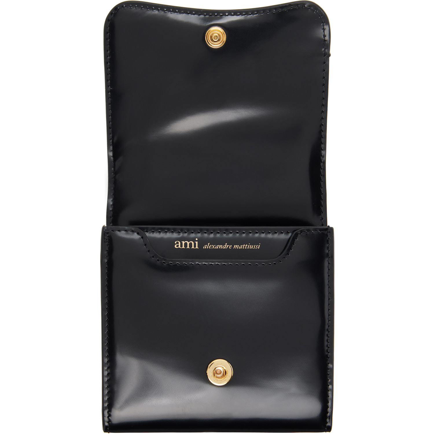  Ami Paris Black Paris Paris Compact Wallet 