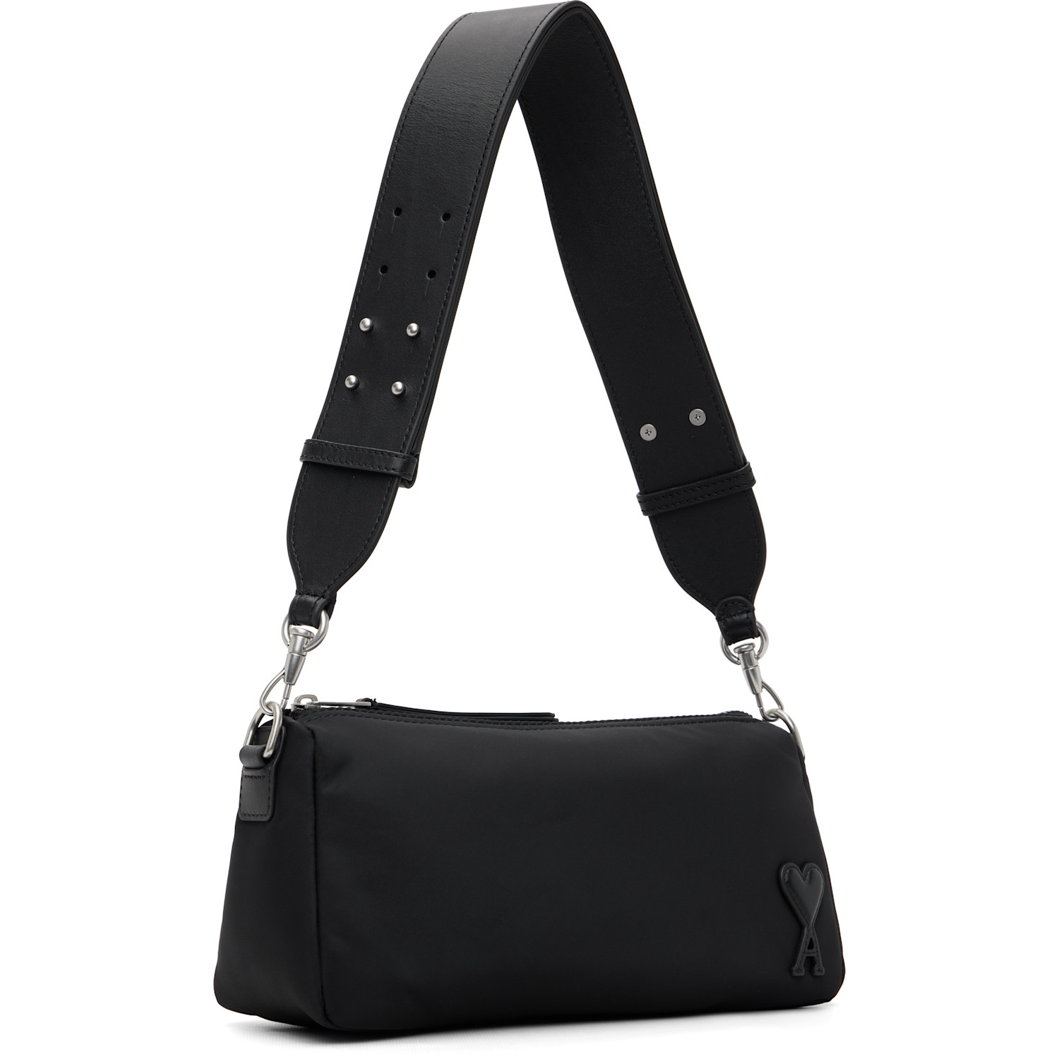  Ami Paris Black Nylon Marcel Bag 