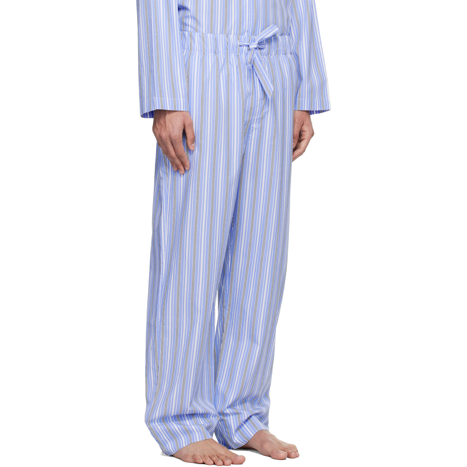  Tekla Blue & White Poplin Pyjama Pants 
