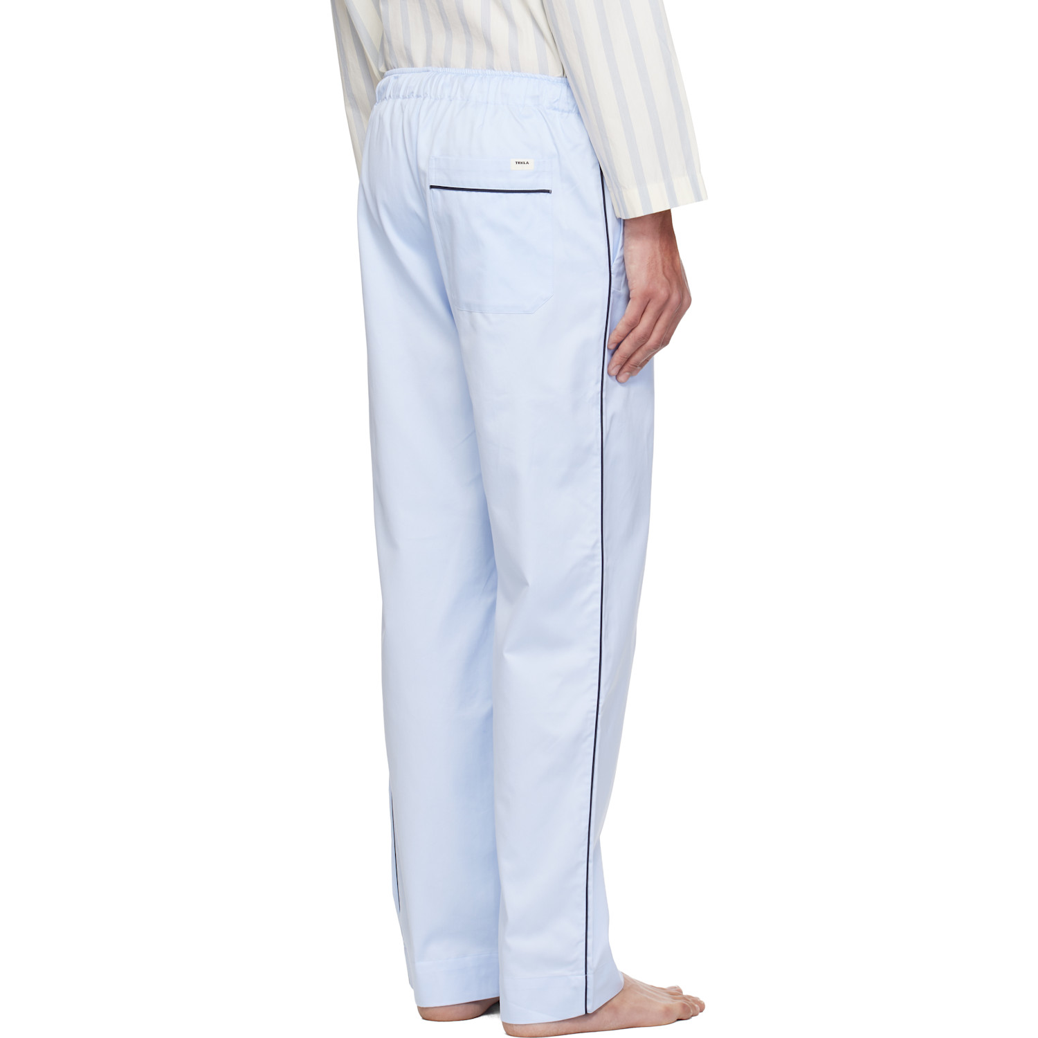  Tekla Blue Sateen Pyjama Pants 