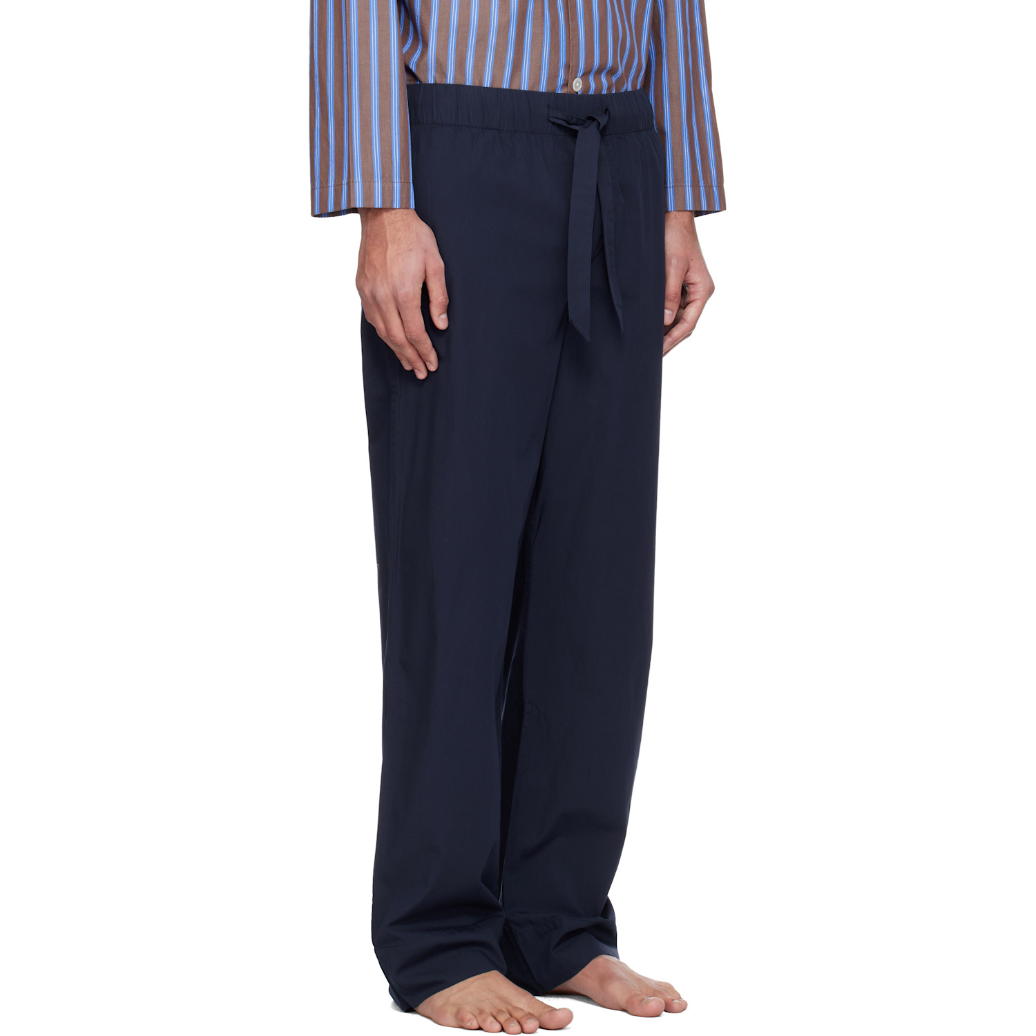  Tekla Navy Poplin Pyjama Pants 
