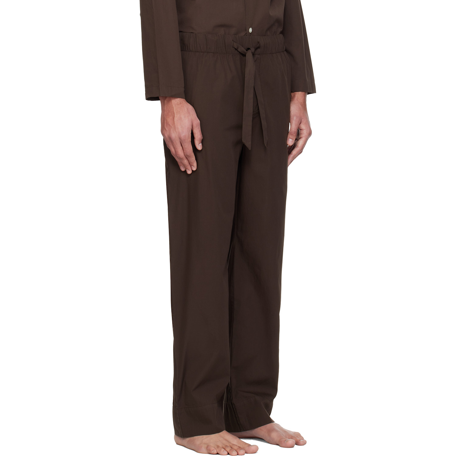  Tekla Brown Poplin Pyjama Pants 