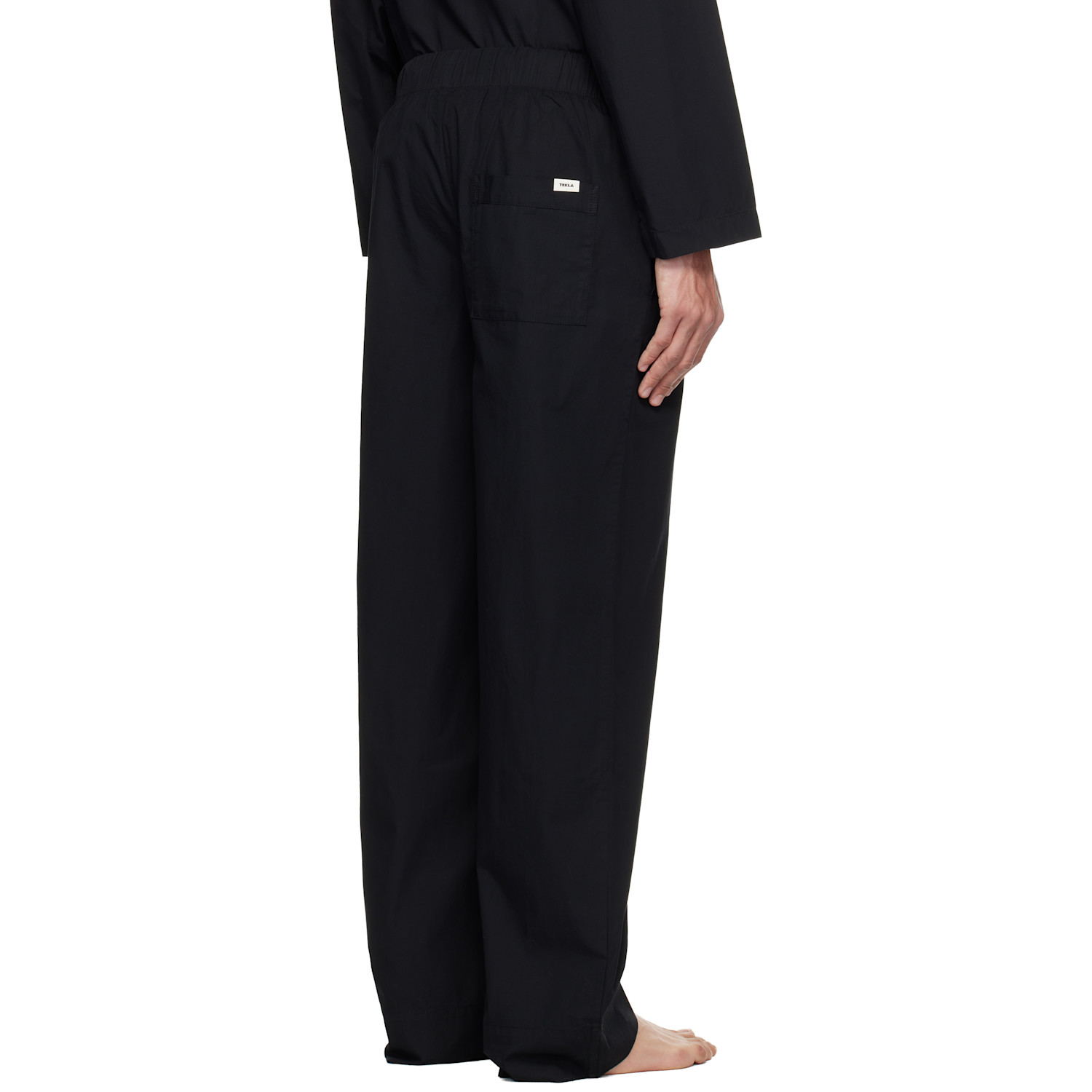 Tekla Black Poplin Pyjama Pants 