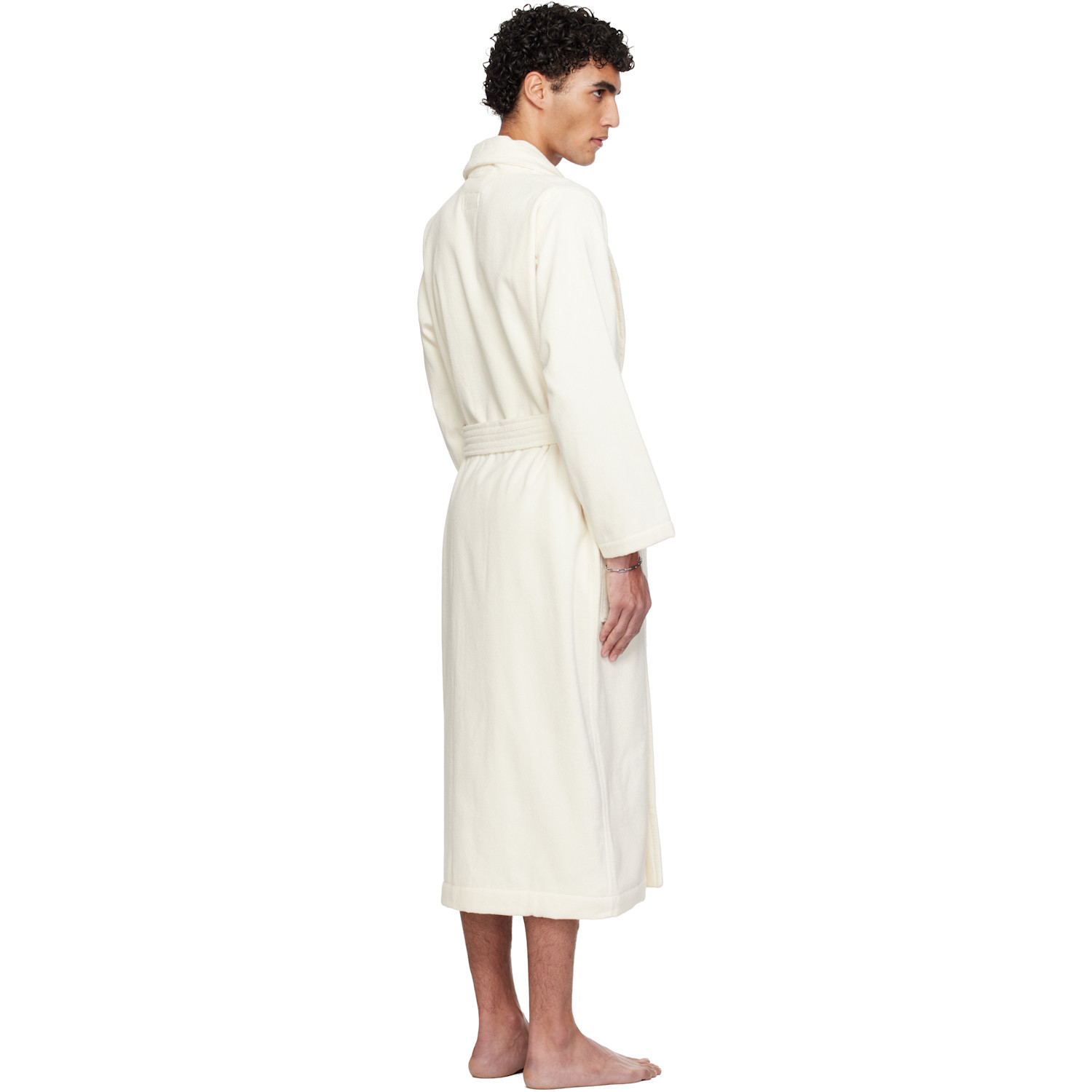  Tekla Off White Terry Classic Bathrobe 