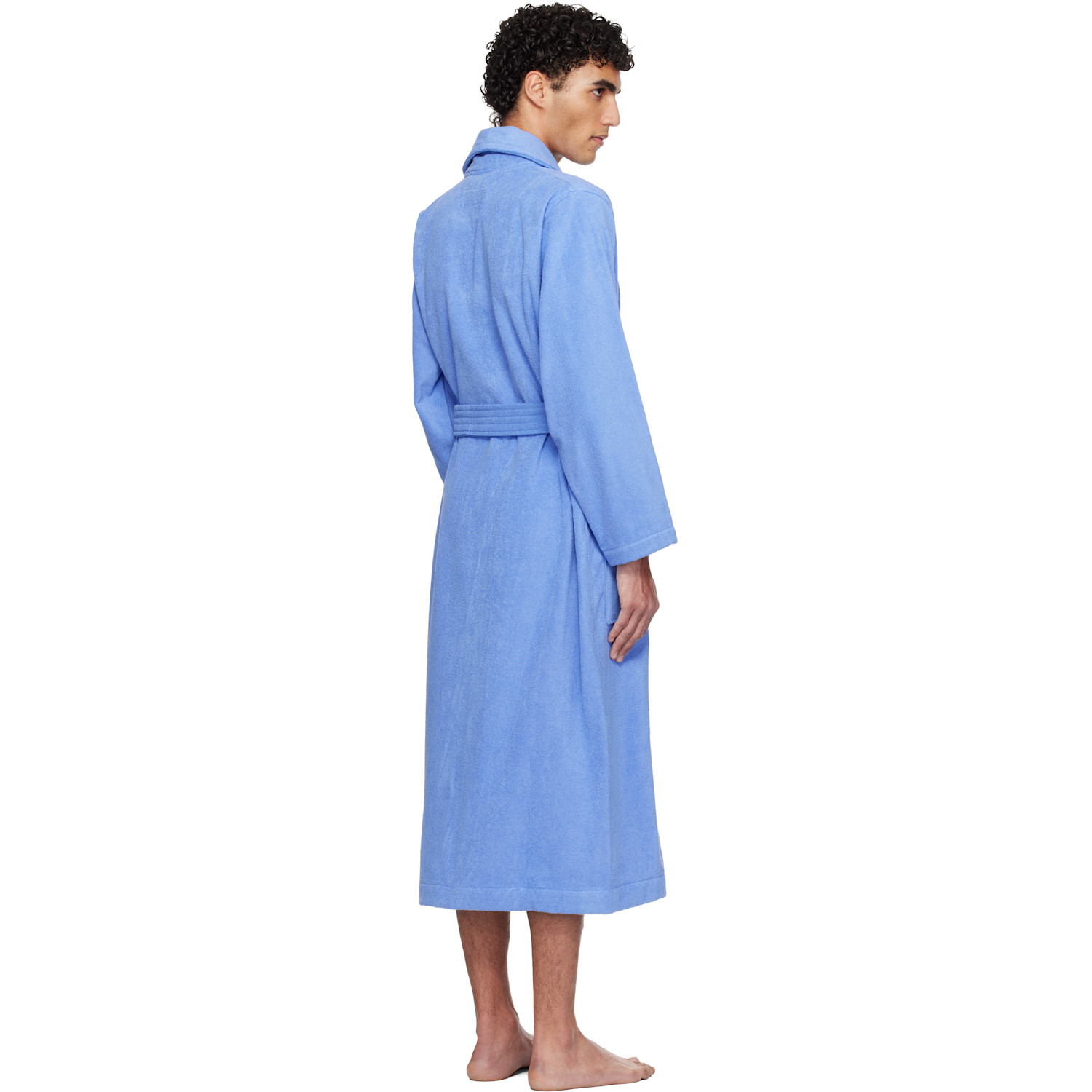  Tekla Blue Terry Classic Bathrobe 