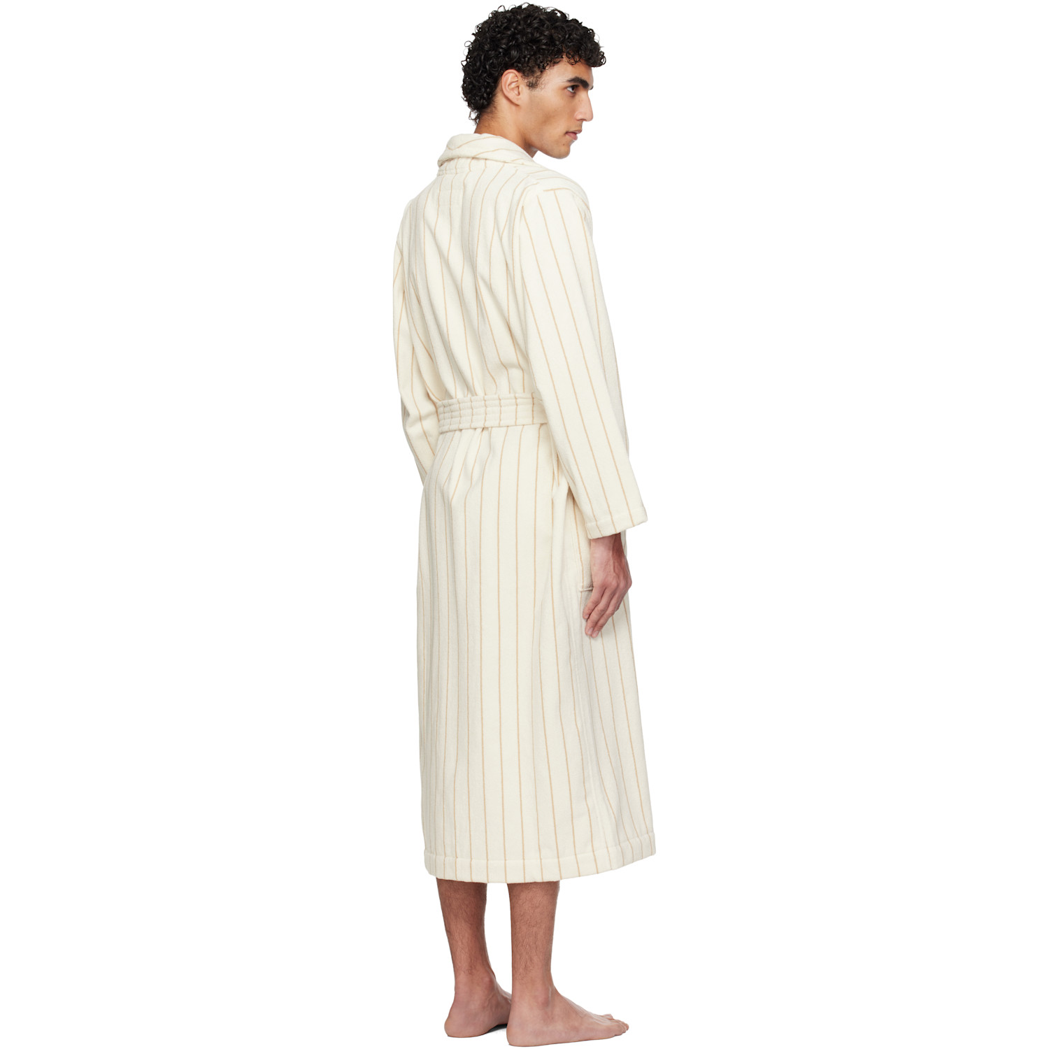  Tekla Off-white & Beige Terry Classic Bathrobe 
