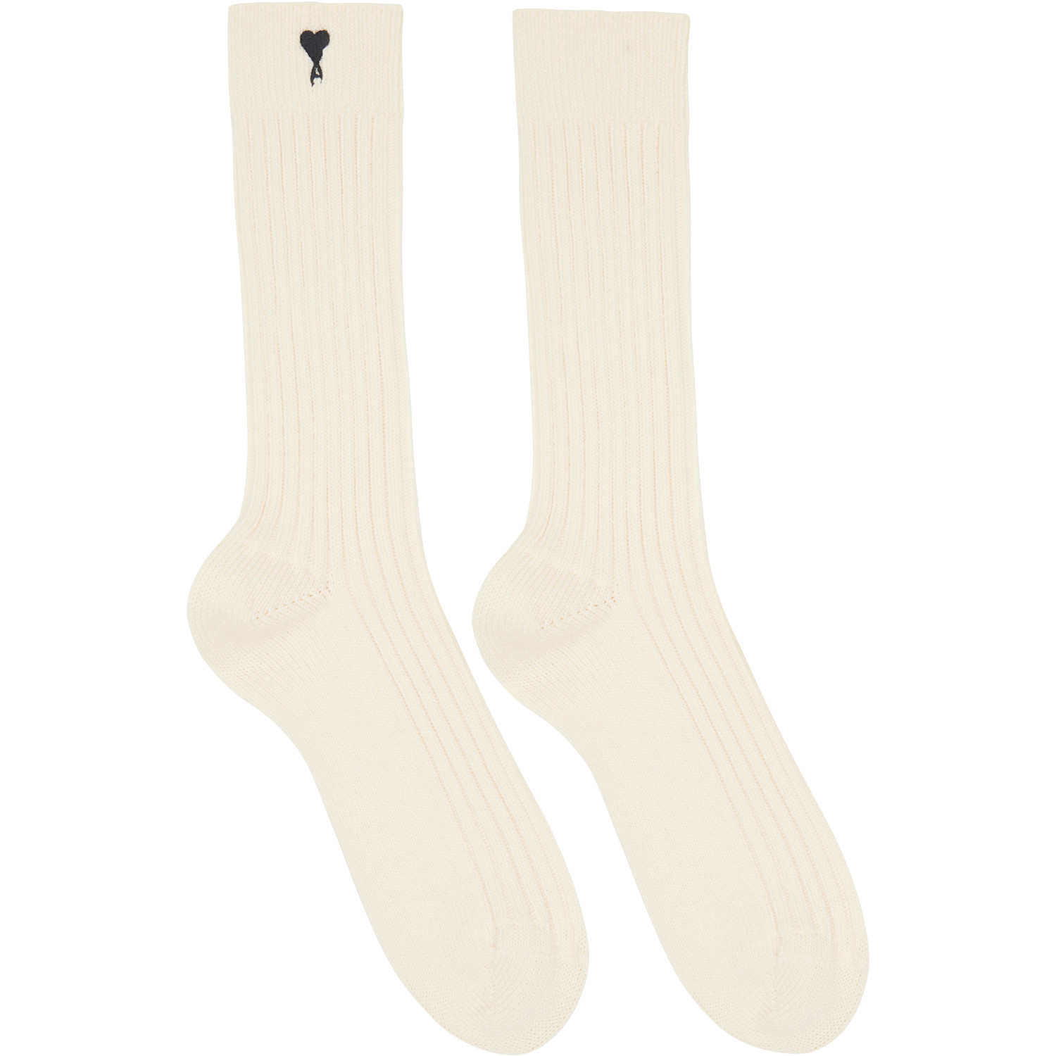 Ami Paris Three-pack Off-white Ami De Coeur Socks 