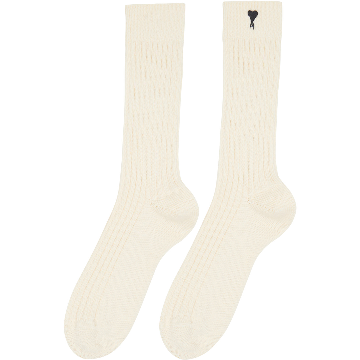  Ami Paris Three-pack Off-white Ami De Coeur Socks 