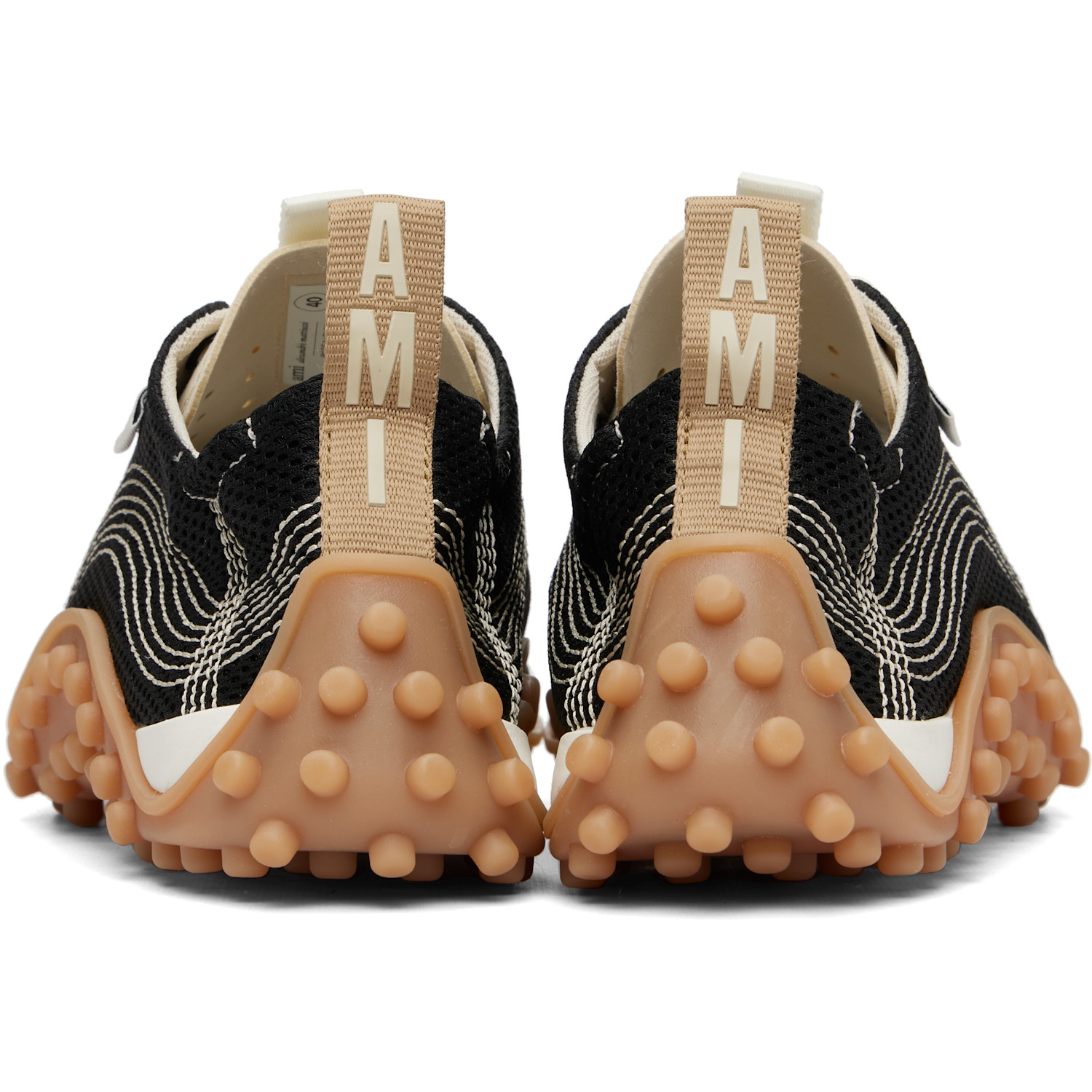  Ami Paris Black Mirage Mesh Sneakers 