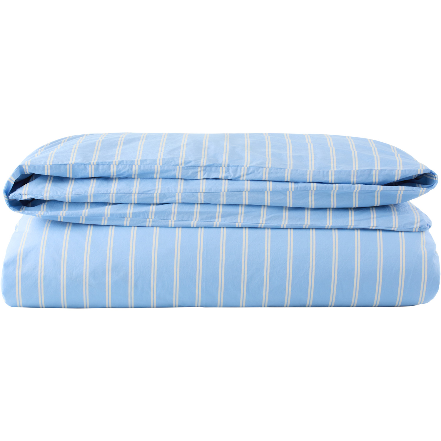  Tekla Blue Percale Duvet Cover, Queen 