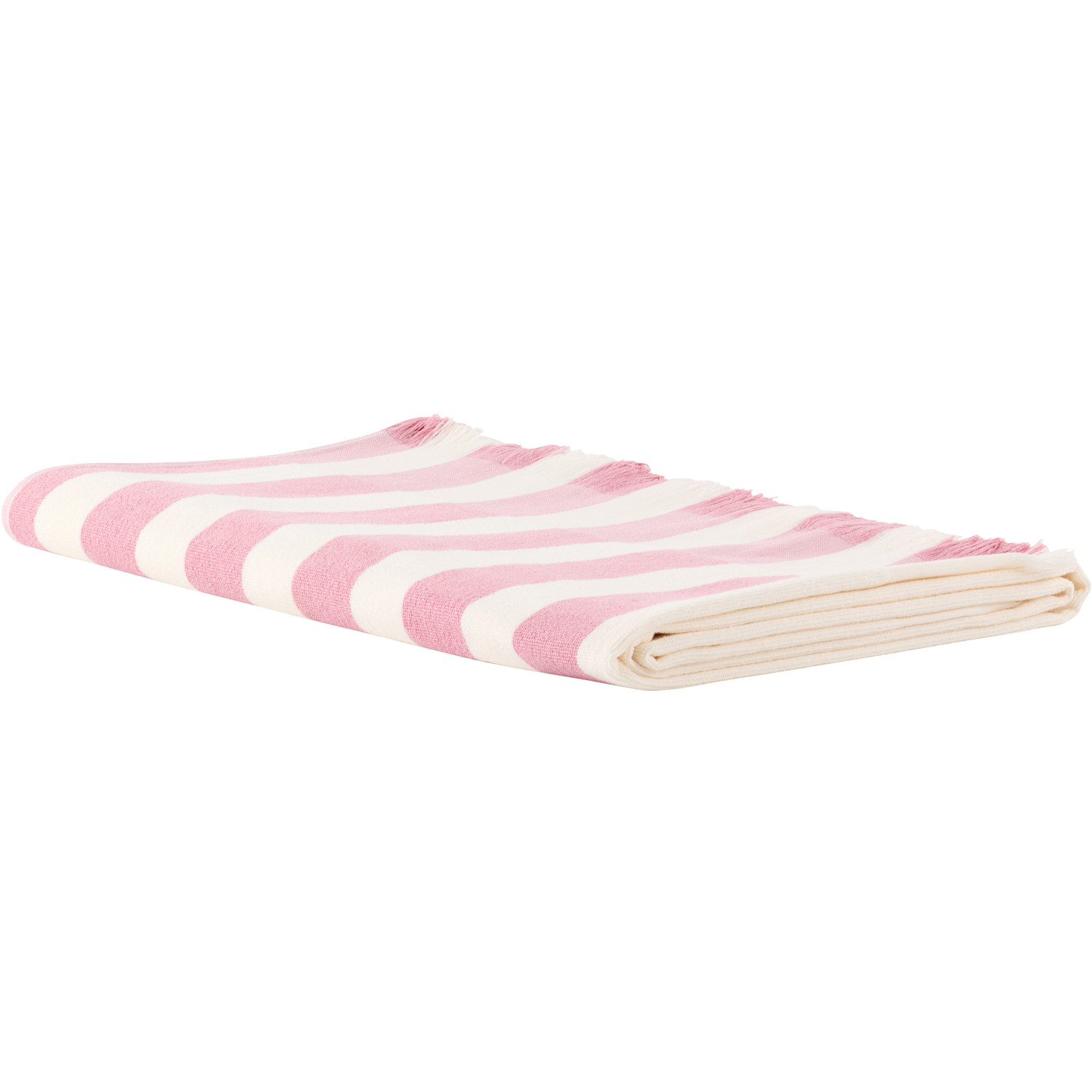  Tekla Pink & White Striped Beach Towel 