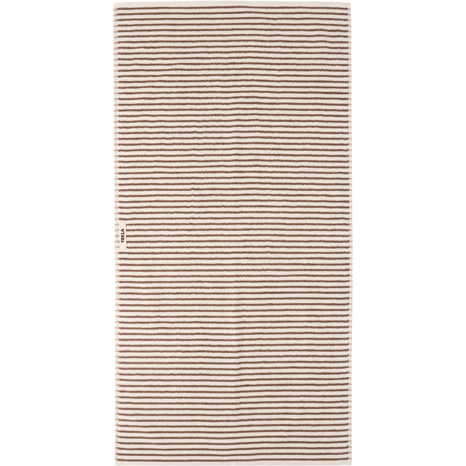  Tekla Off-white & Brown Striped Towel Set, 3 Pcs 
