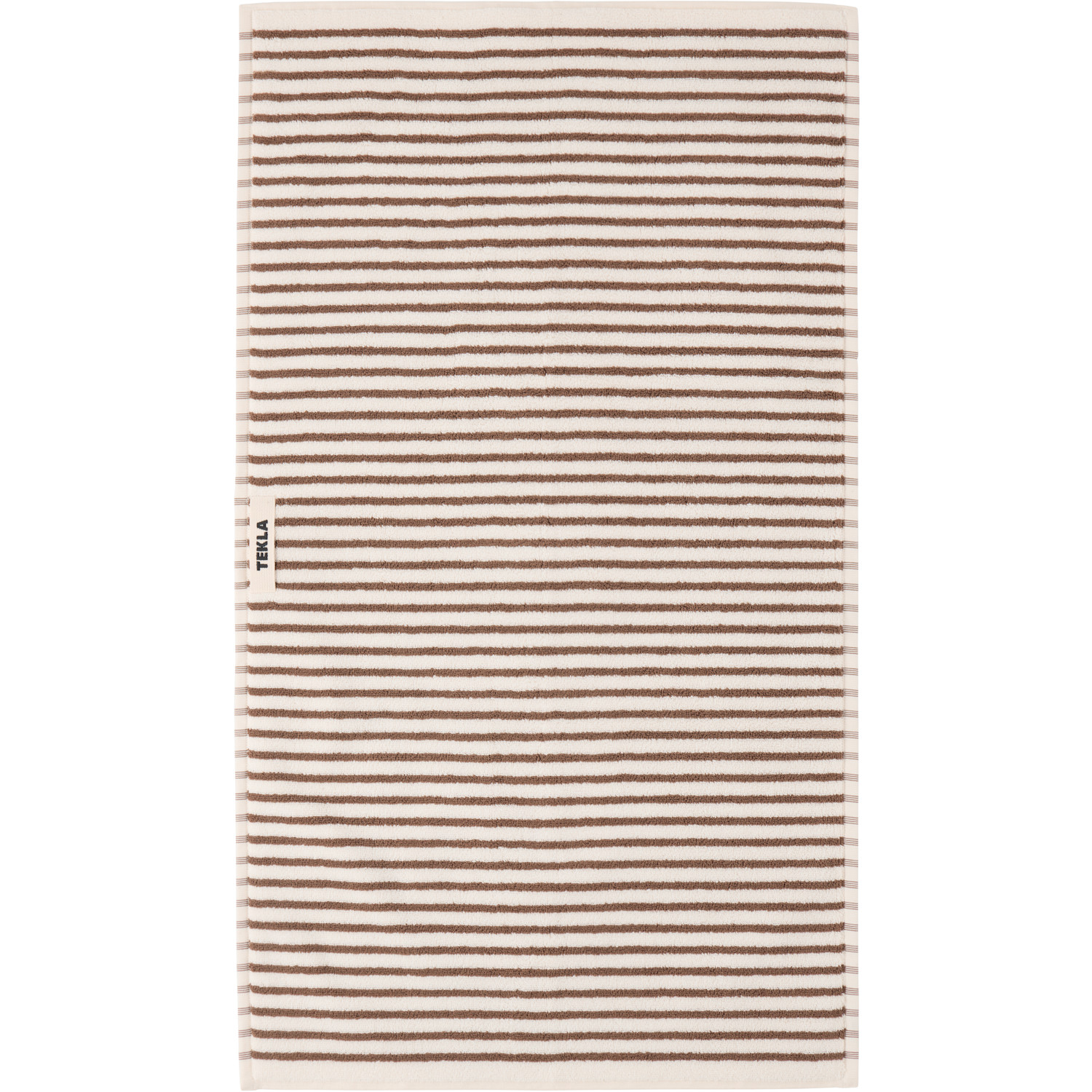  Tekla Off-white & Brown Striped Towel Set, 3 Pcs 