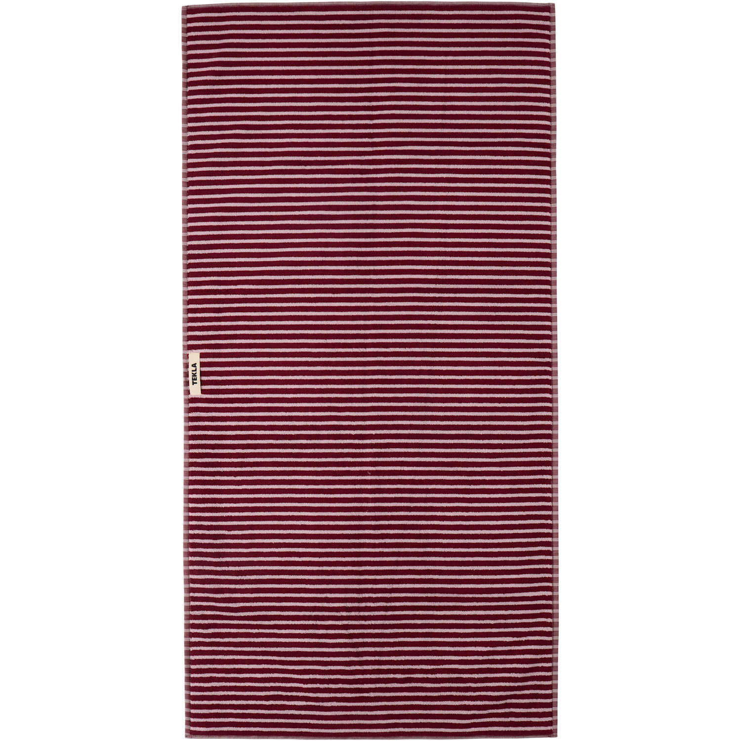  Tekla Burgundy & Pink Striped Towel Set, 3 Pcs 