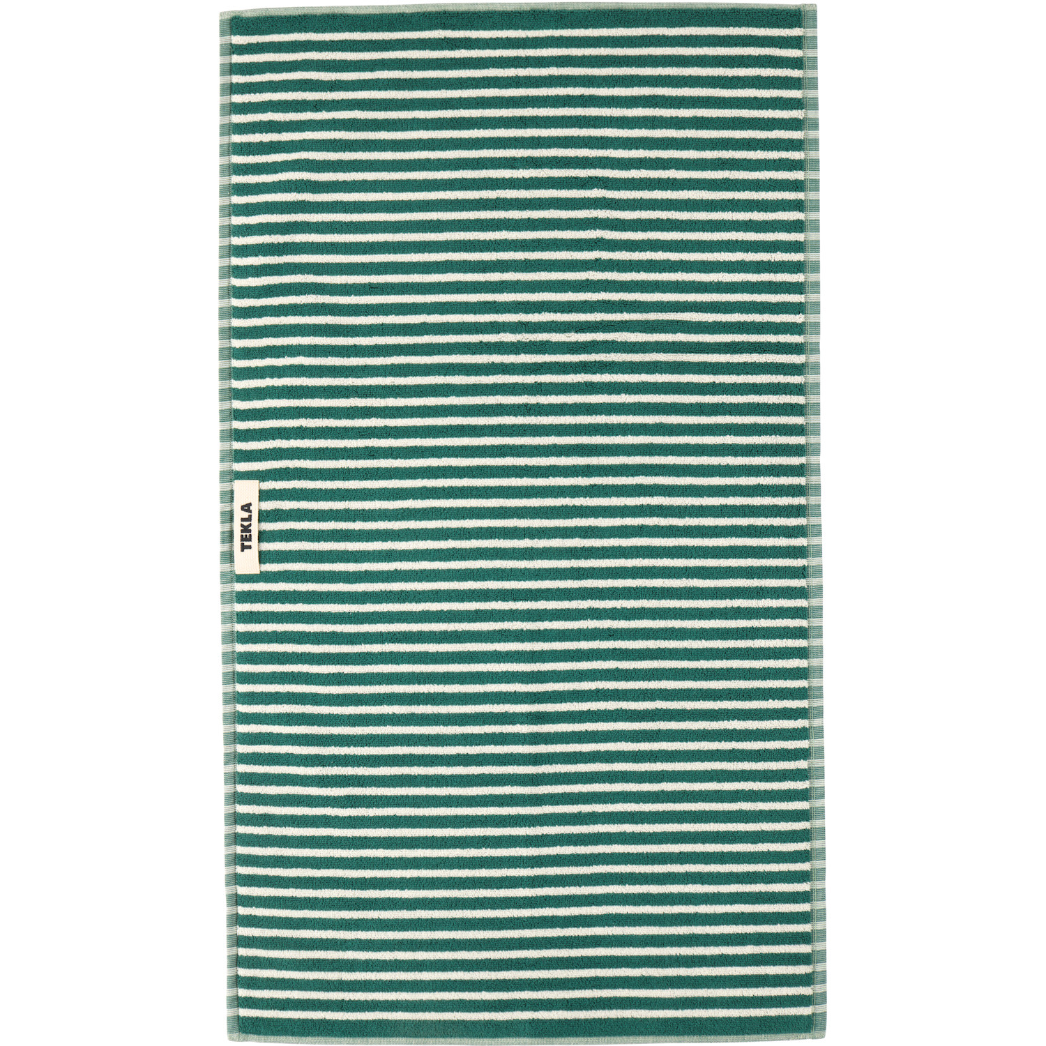  Tekla Green Striped Towel Set, 3 Pcs 