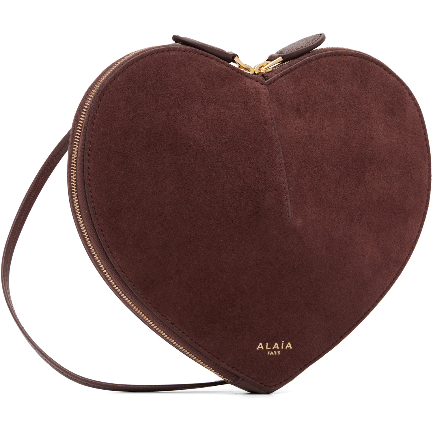  Alaïa Brown 'le Coeur' Bi-material Bag 