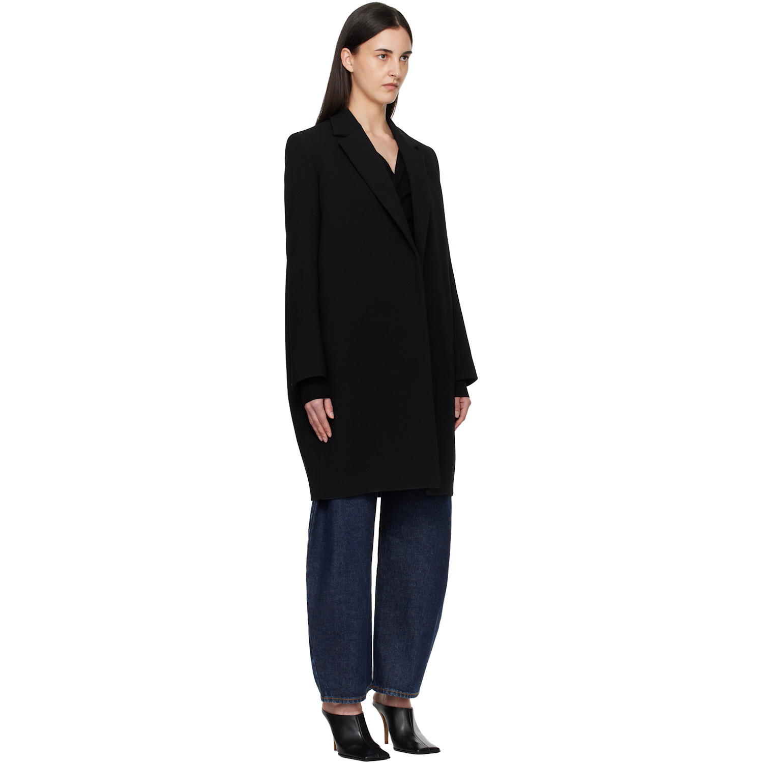  Alaïa Black Virgin Wool Coat 