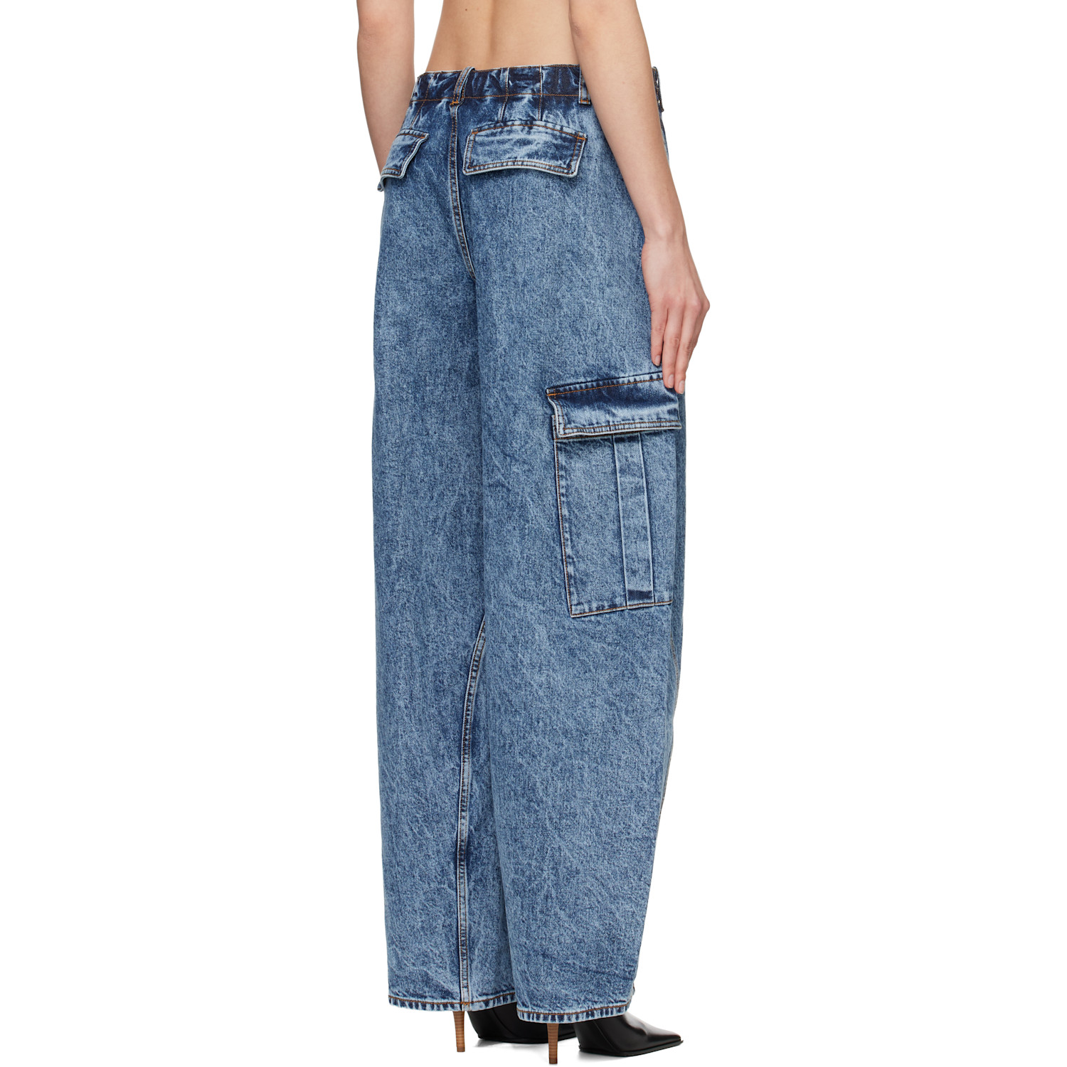  Alaïa Blue Cargo Jeans 