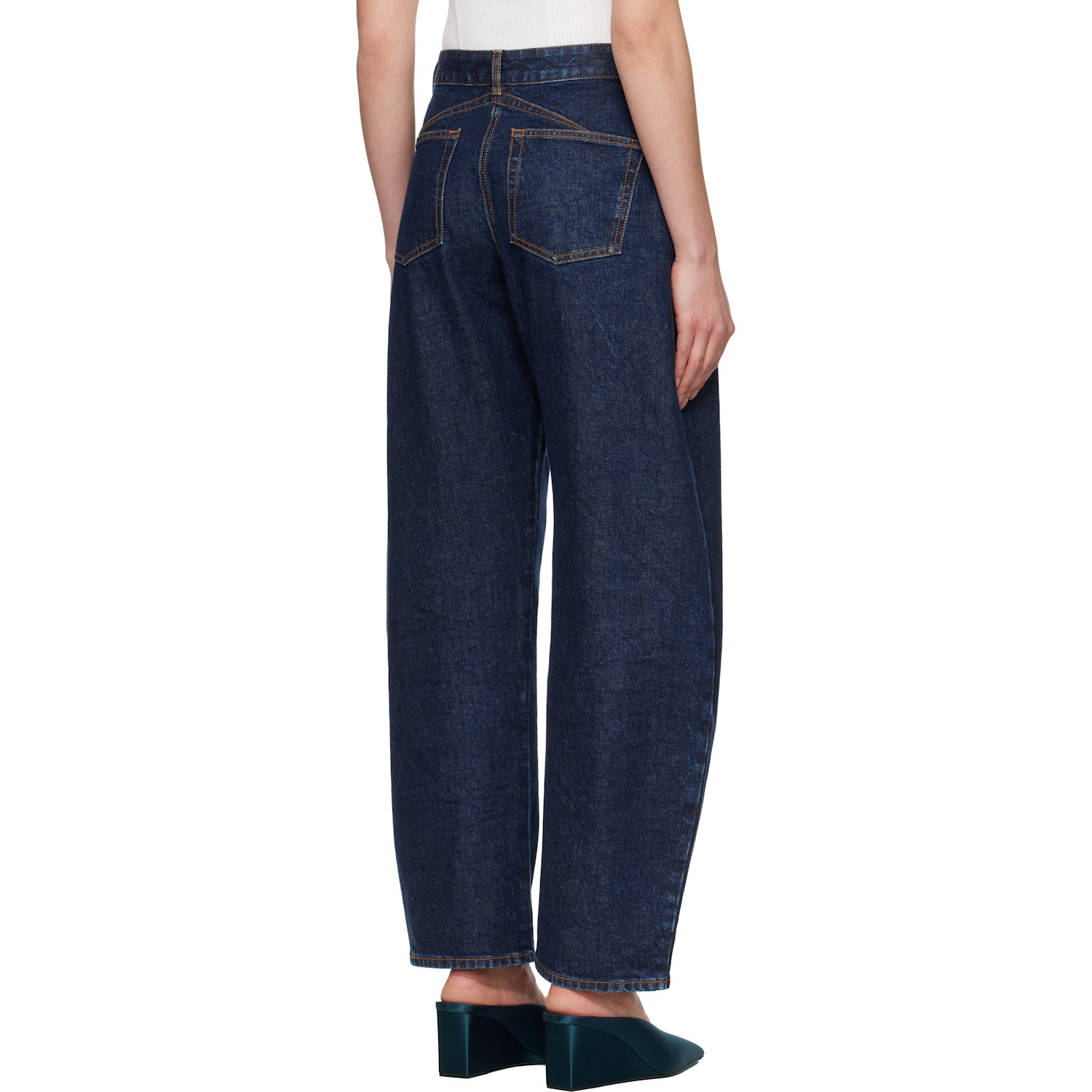  Alaïa Blue Low Round Jeans 