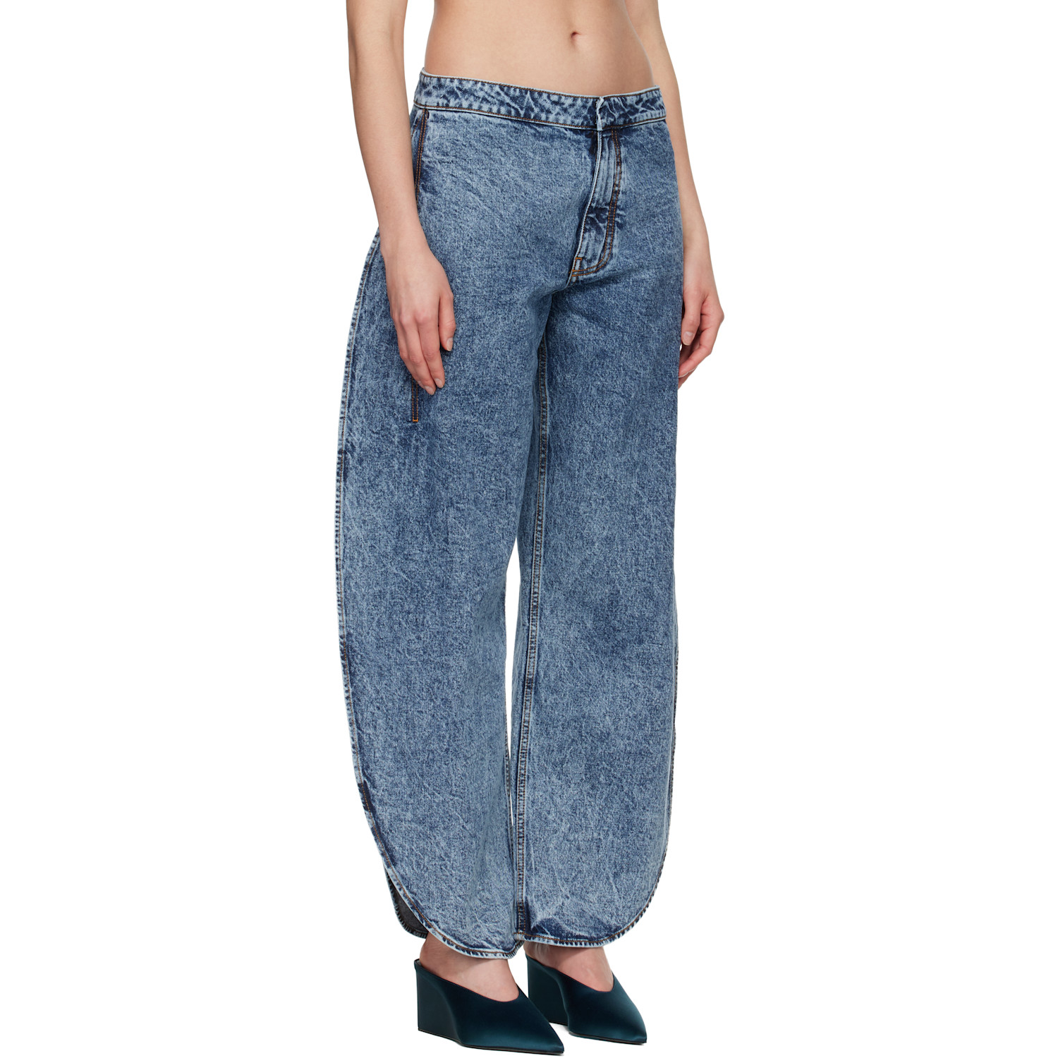  Alaïa Blue Petal Jeans 