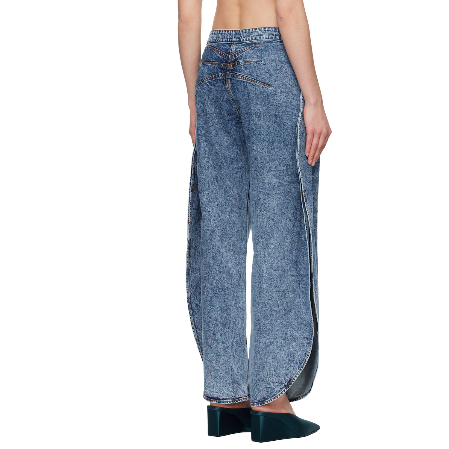  Alaïa Blue Petal Jeans 