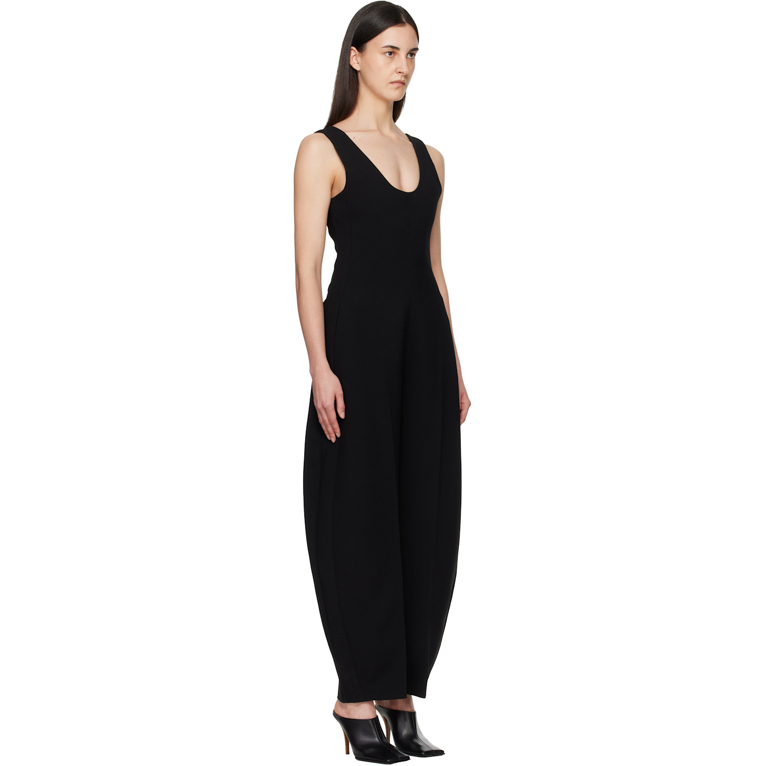  Alaïa Black Round Crepe Wool Jumpsuit 