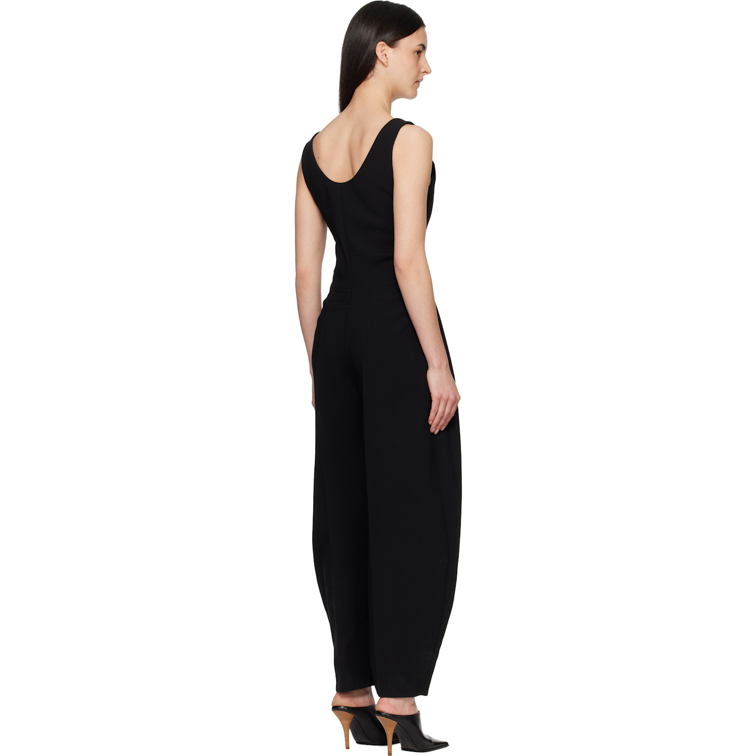 Alaïa Black Round Crepe Wool Jumpsuit 