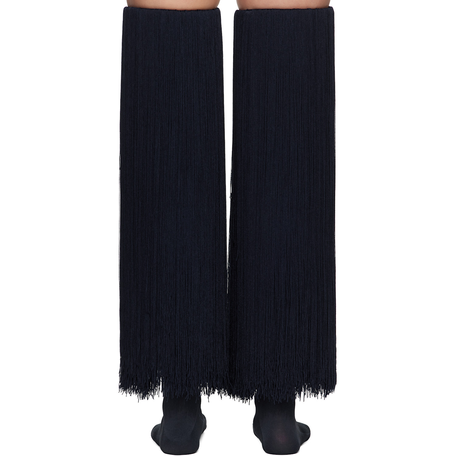  Alaïa Navy High Fringed Socks 