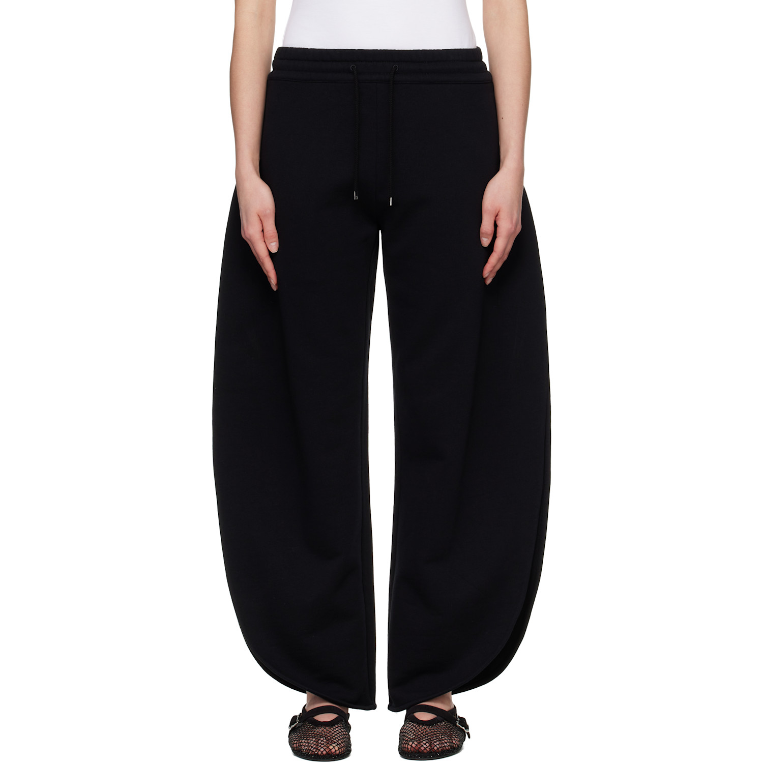 ALAÏA Black Petal Fleece Sweatpants