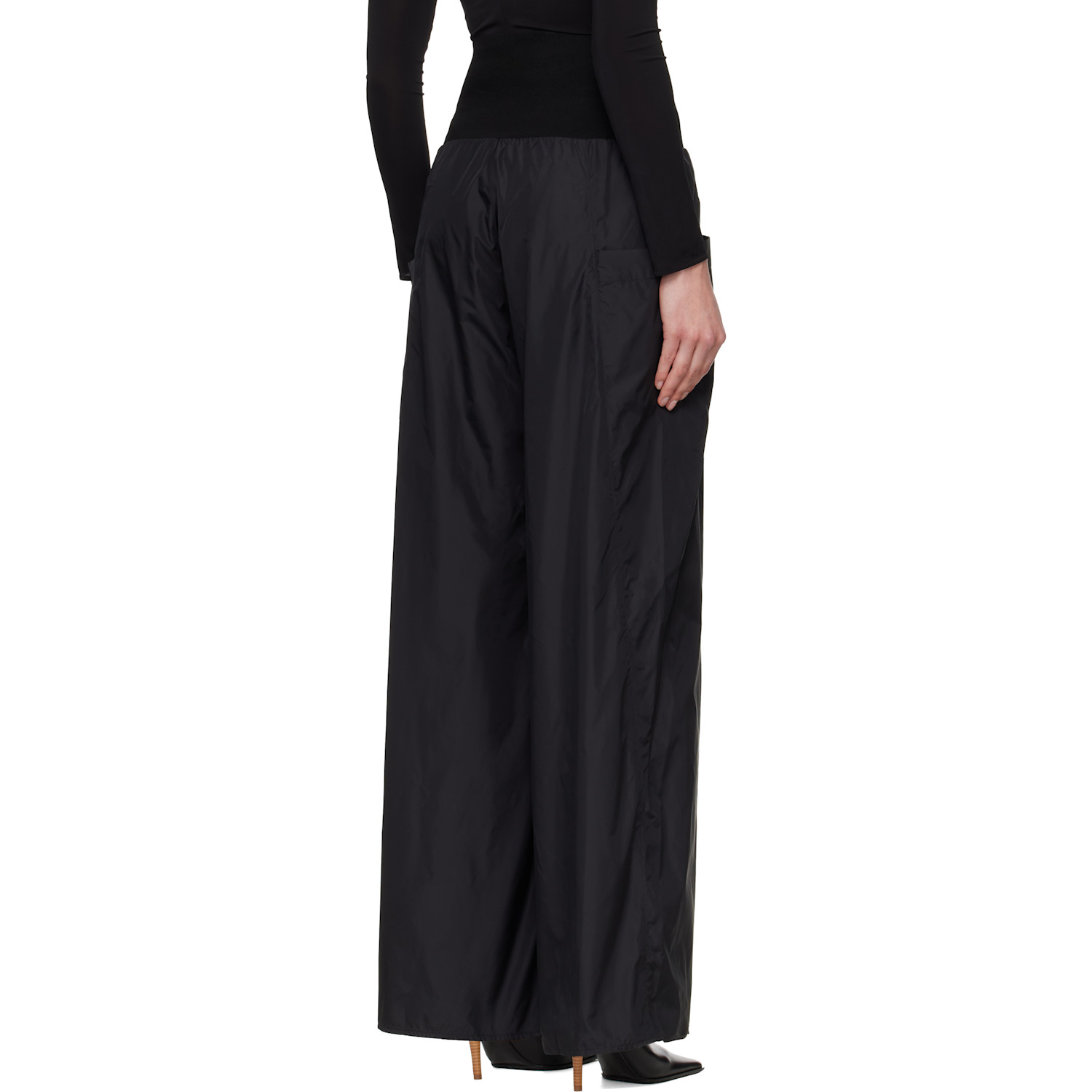  Alaïa Black Nylon Track Pants 