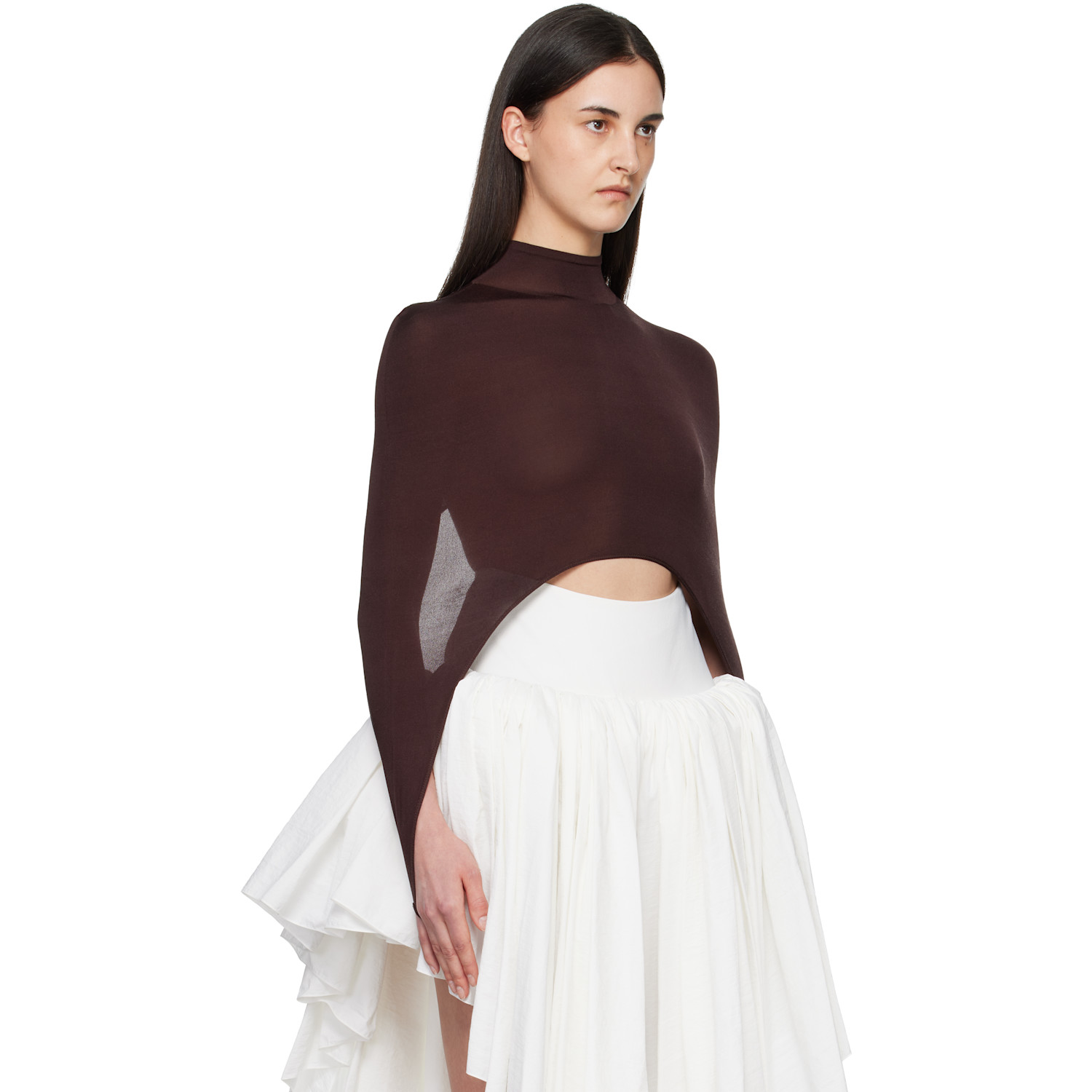  Alaïa Brown Second-skin Tension Top 