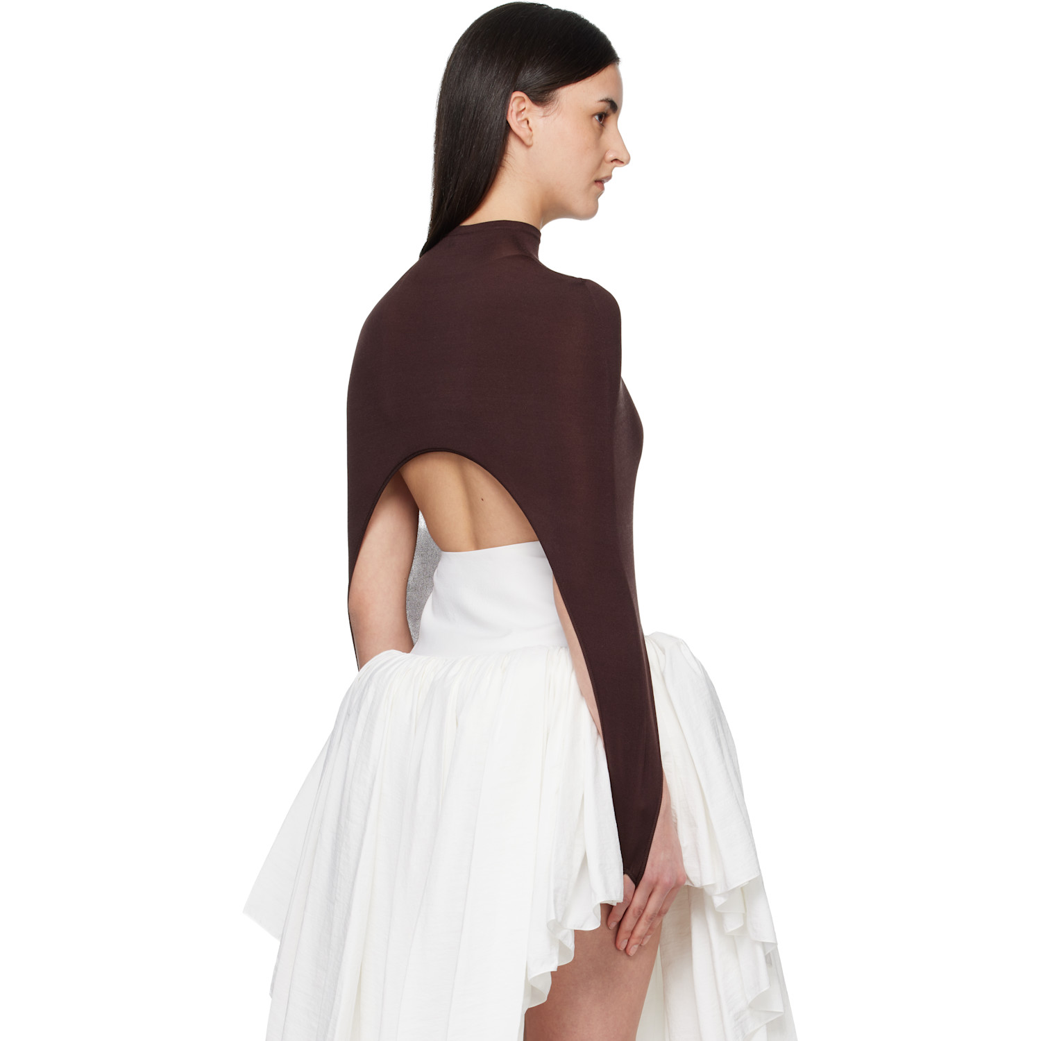  Alaïa Brown Second-skin Tension Top 