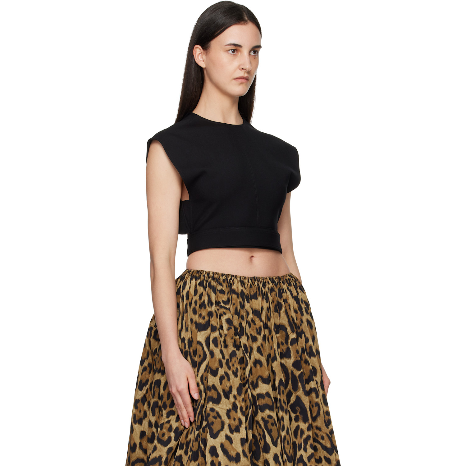  Alaïa Black Belted Blouse 