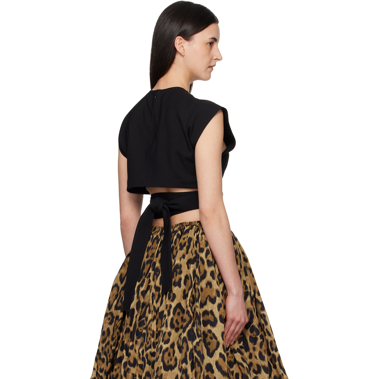  Alaïa Black Belted Blouse 