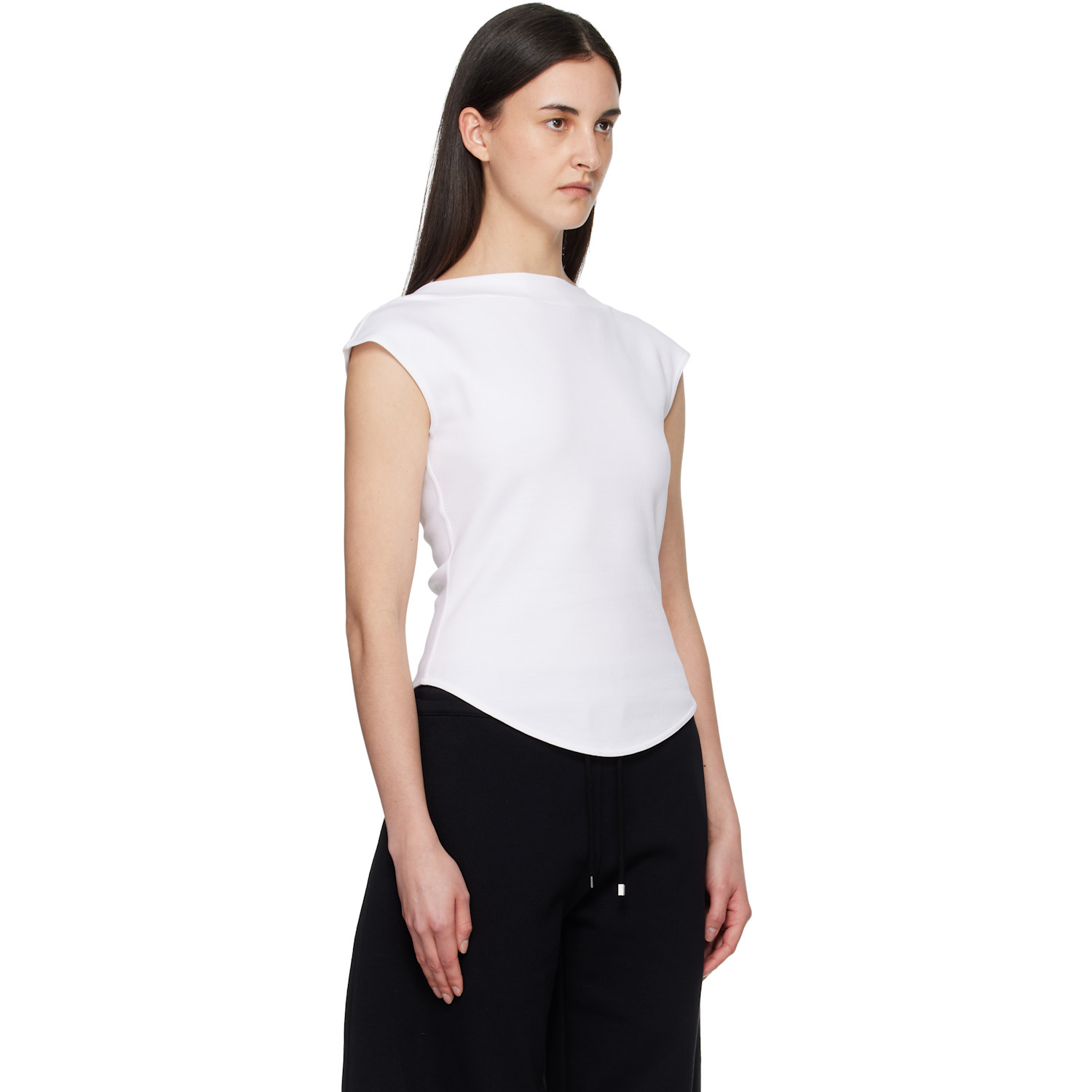  Alaïa White Cap Cotton T-shirt 