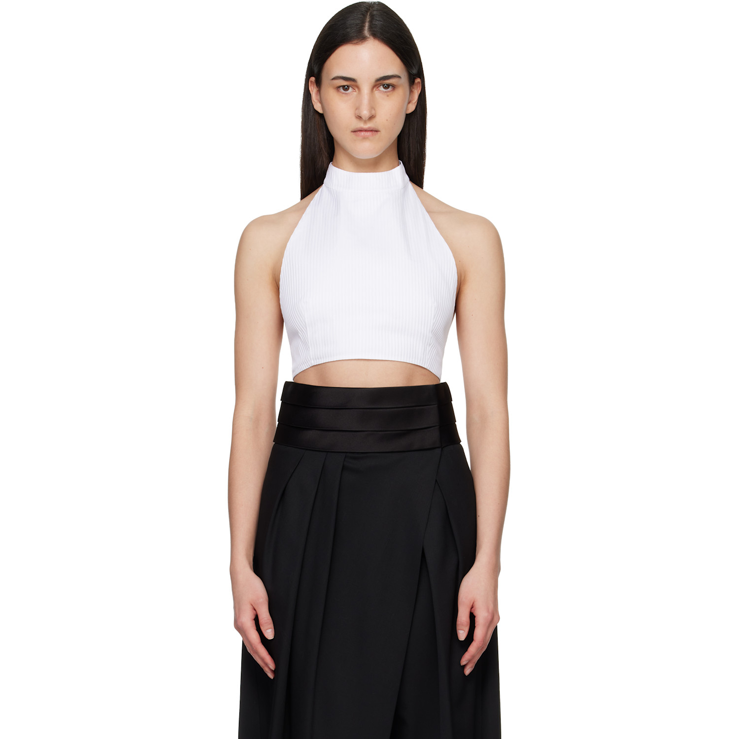 ALAÏA White Cotton Poplin Top