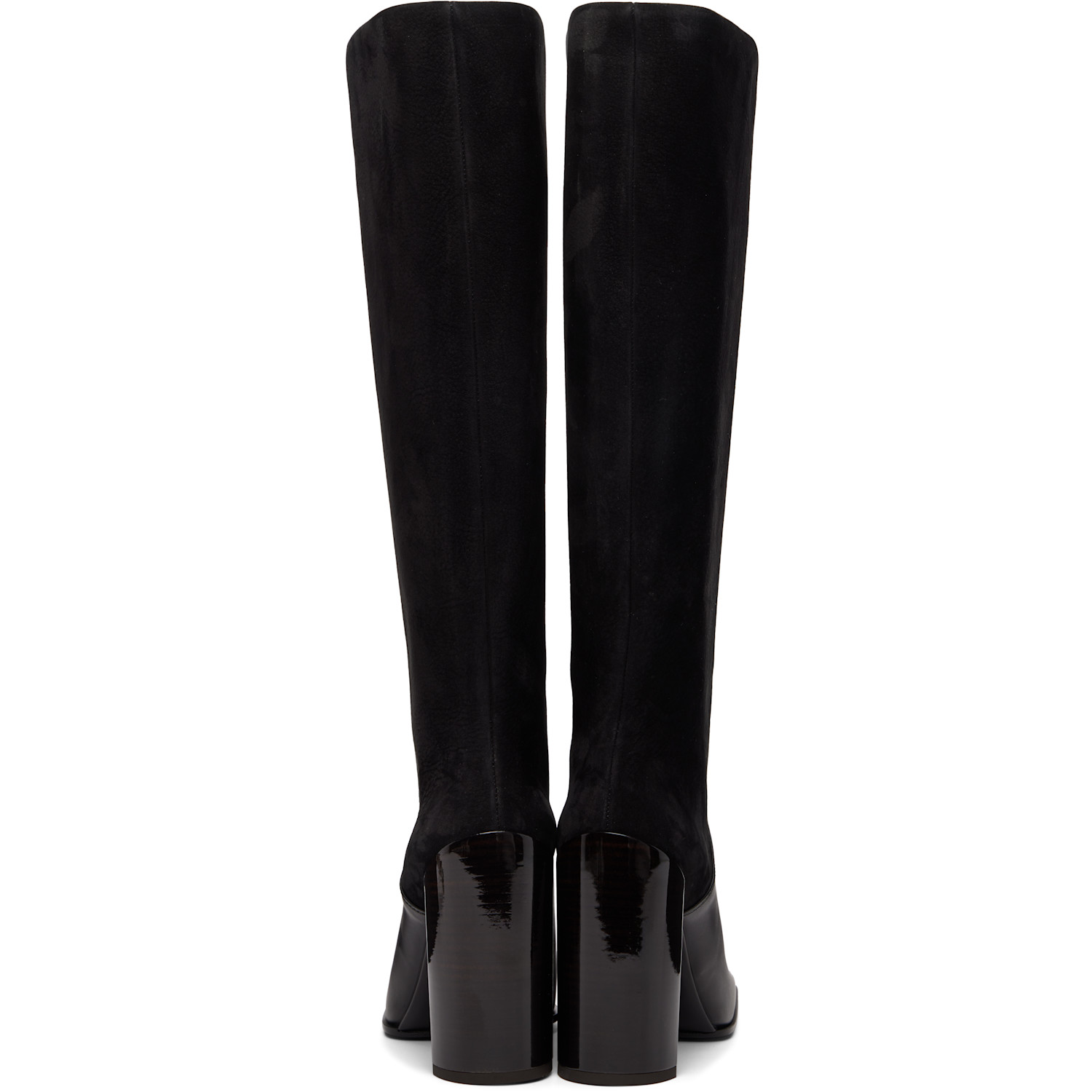  Alaïa Black Square Knee Boots 