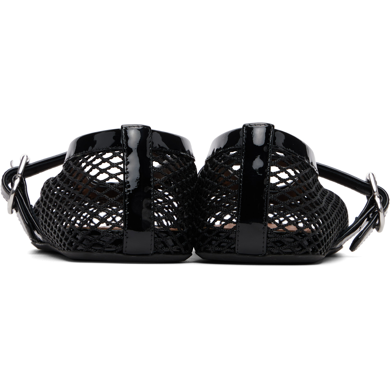  Alaïa Black Fishnet Ballerina Flats 