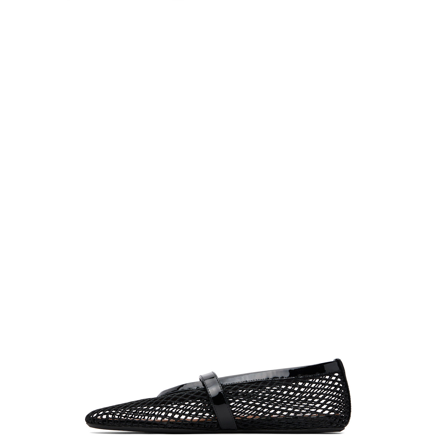  Alaïa Black Fishnet Ballerina Flats 