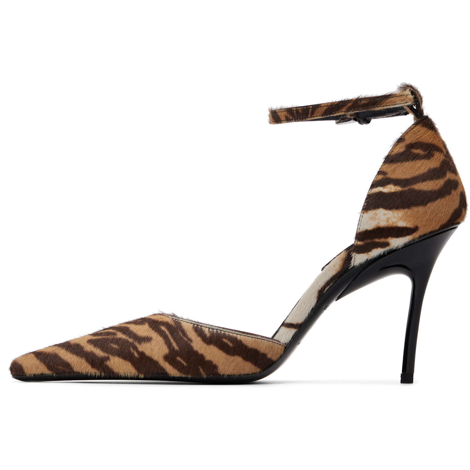  Alaïa Brown Haircalf Drop Pump Heels 