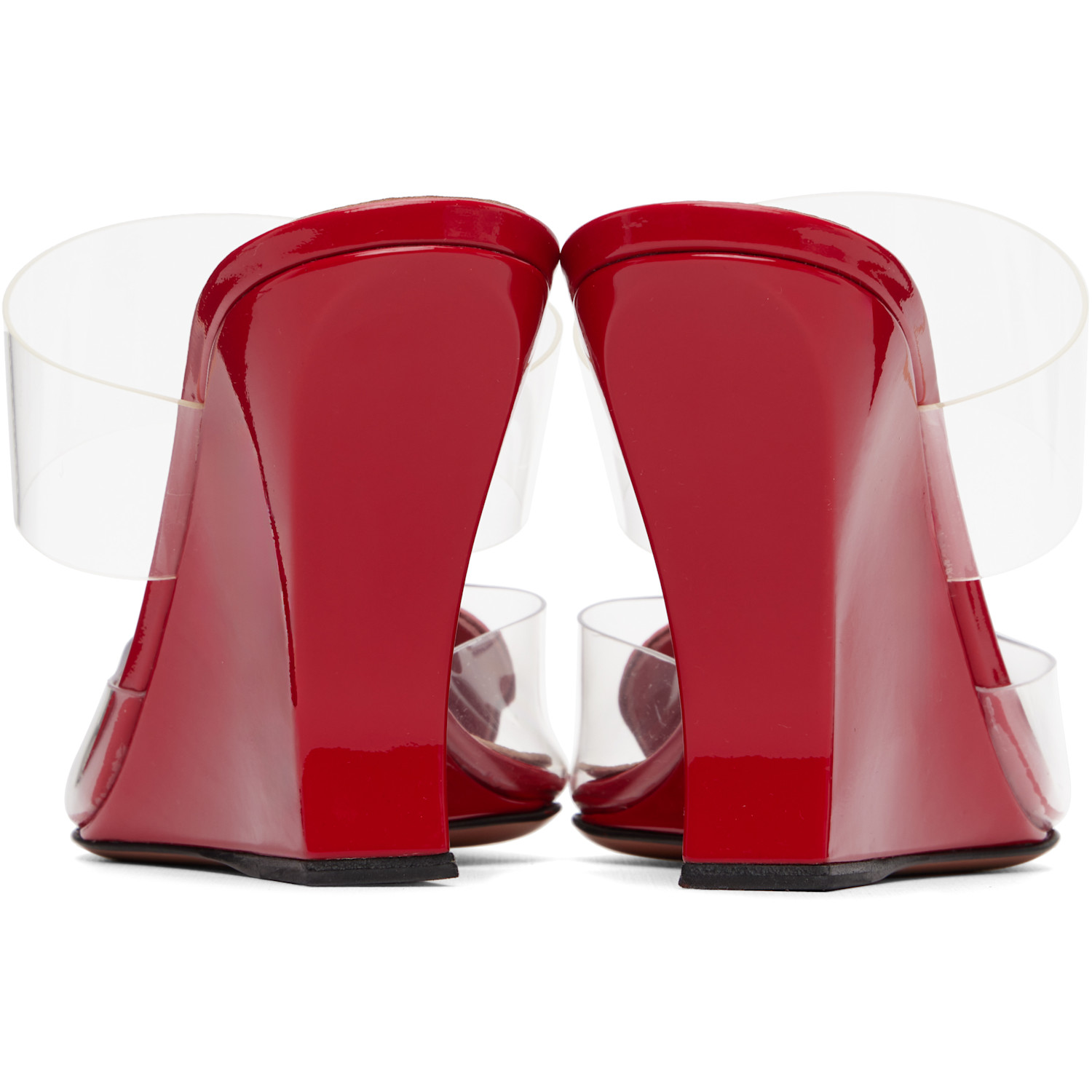  Alaïa Red 'le Cœur' Wedge Mule Heels 