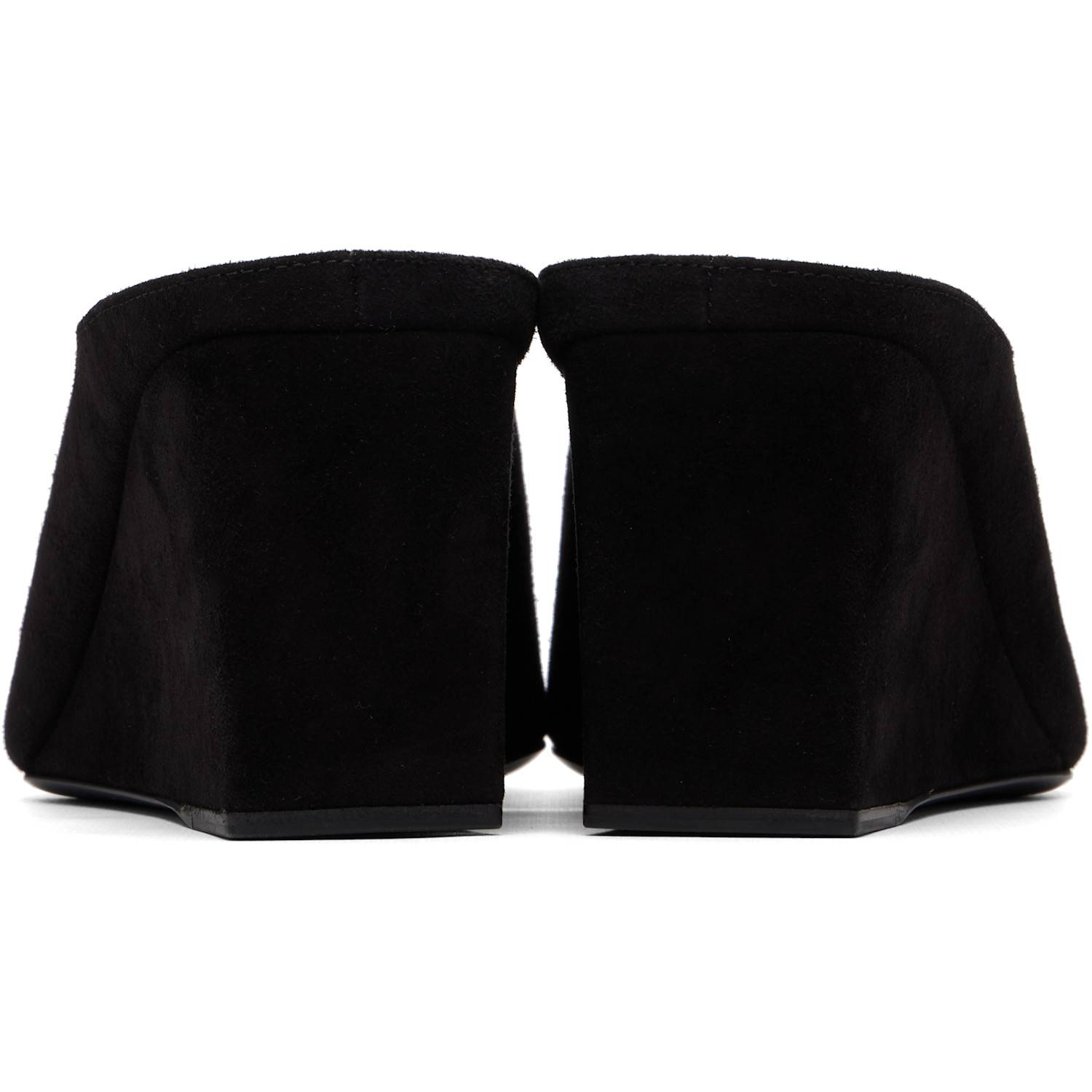  Alaïa Black Cube Wedge Mule Heels 