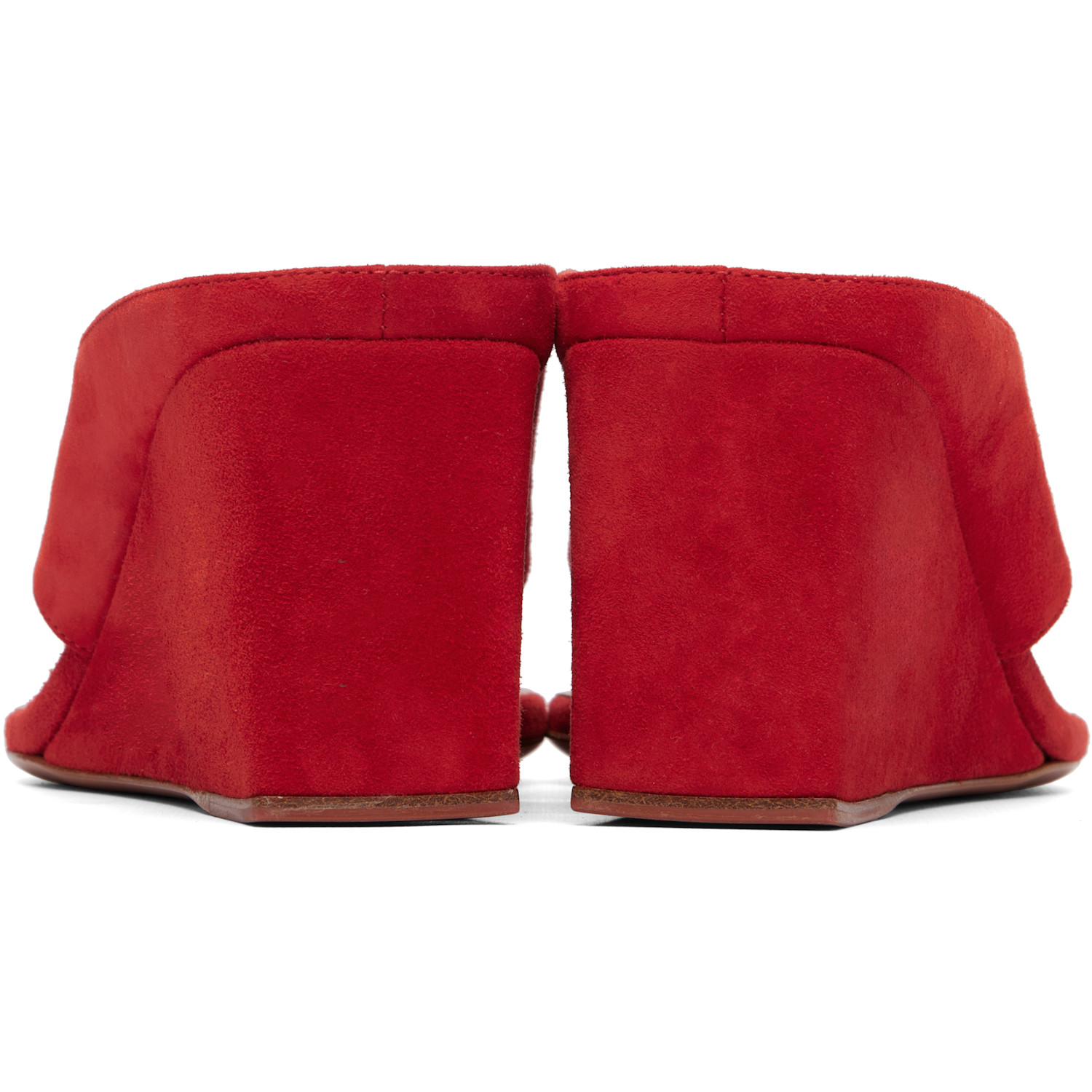  Alaïa Orange Cube Thong Mule Sandals 
