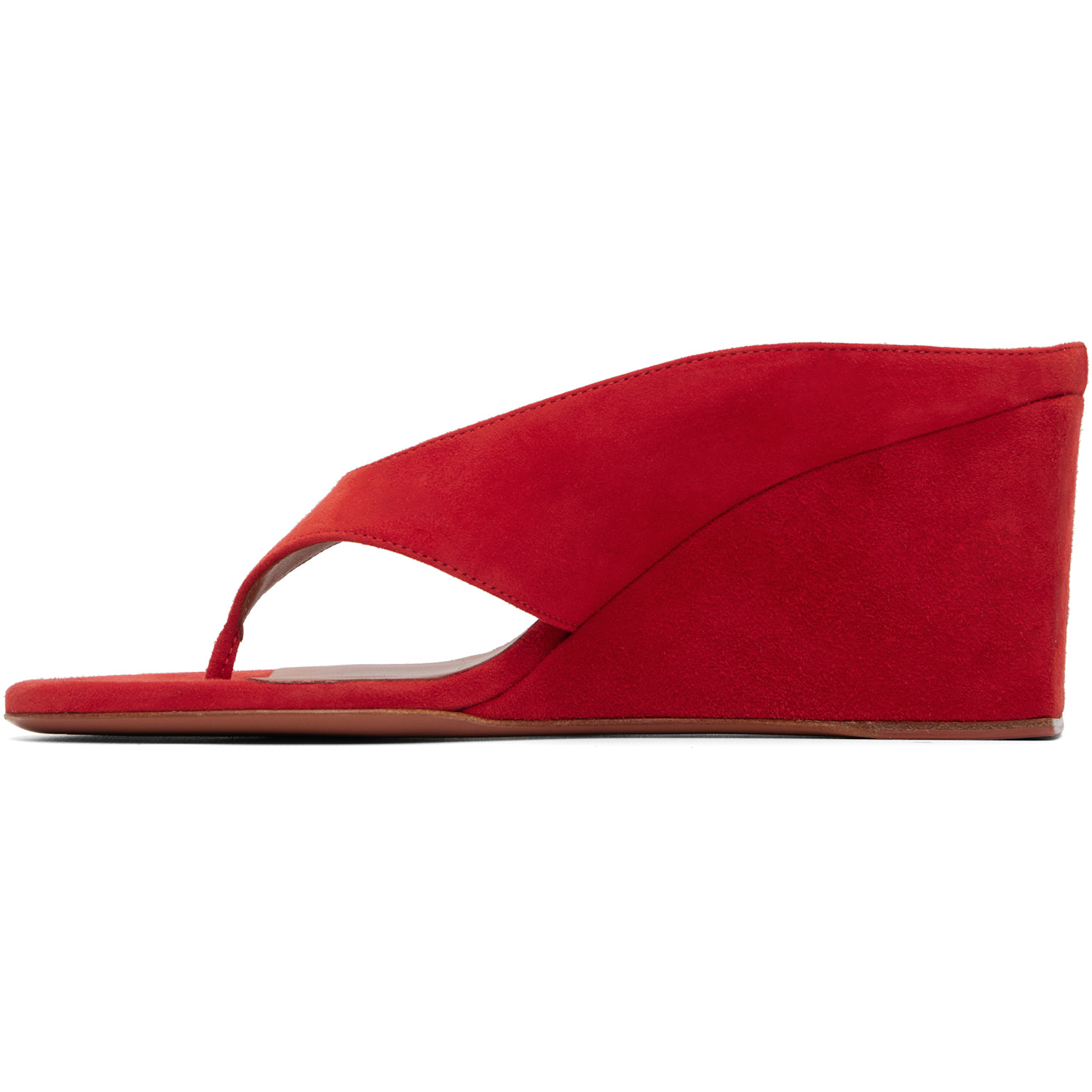  Alaïa Orange Cube Thong Mule Sandals 